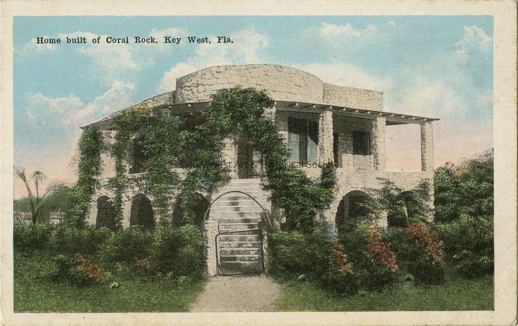 Home Built of Coral Rock, Key West, Fla.; © Key West Art & Historical Society