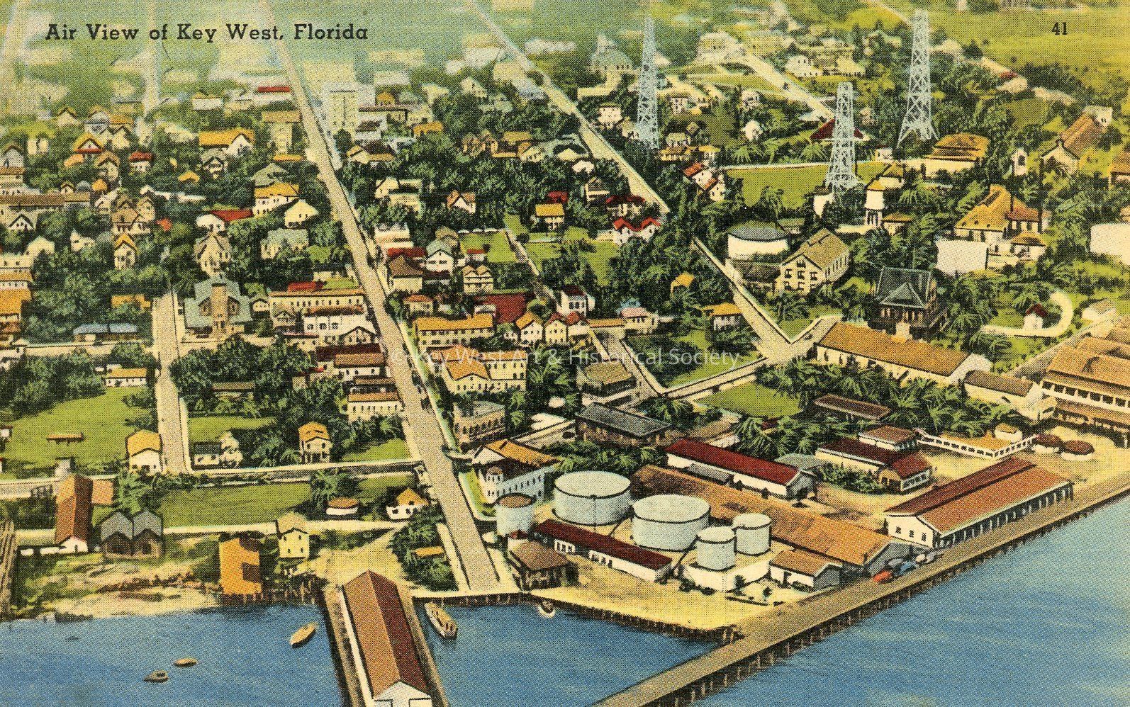 Air View of Key West, Florida; © Key West Art & Historical Society