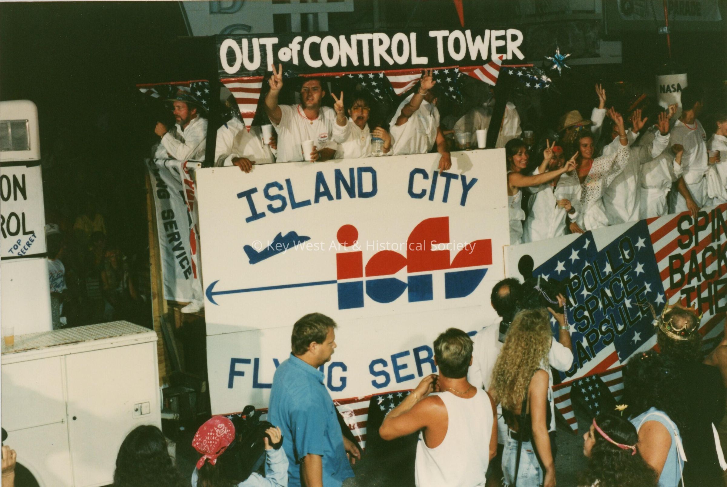 A float in  the parade.