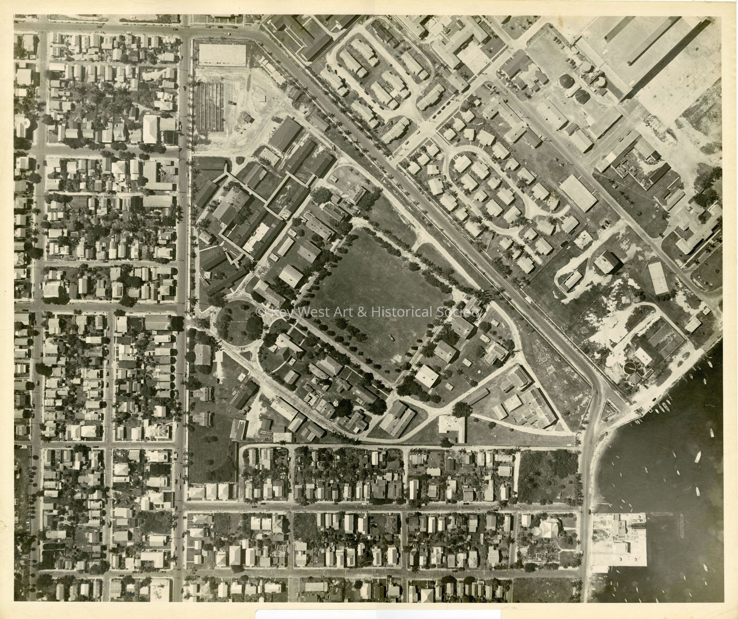 Aerial View of US Army Barracks; © Key West Art & Historical Society
