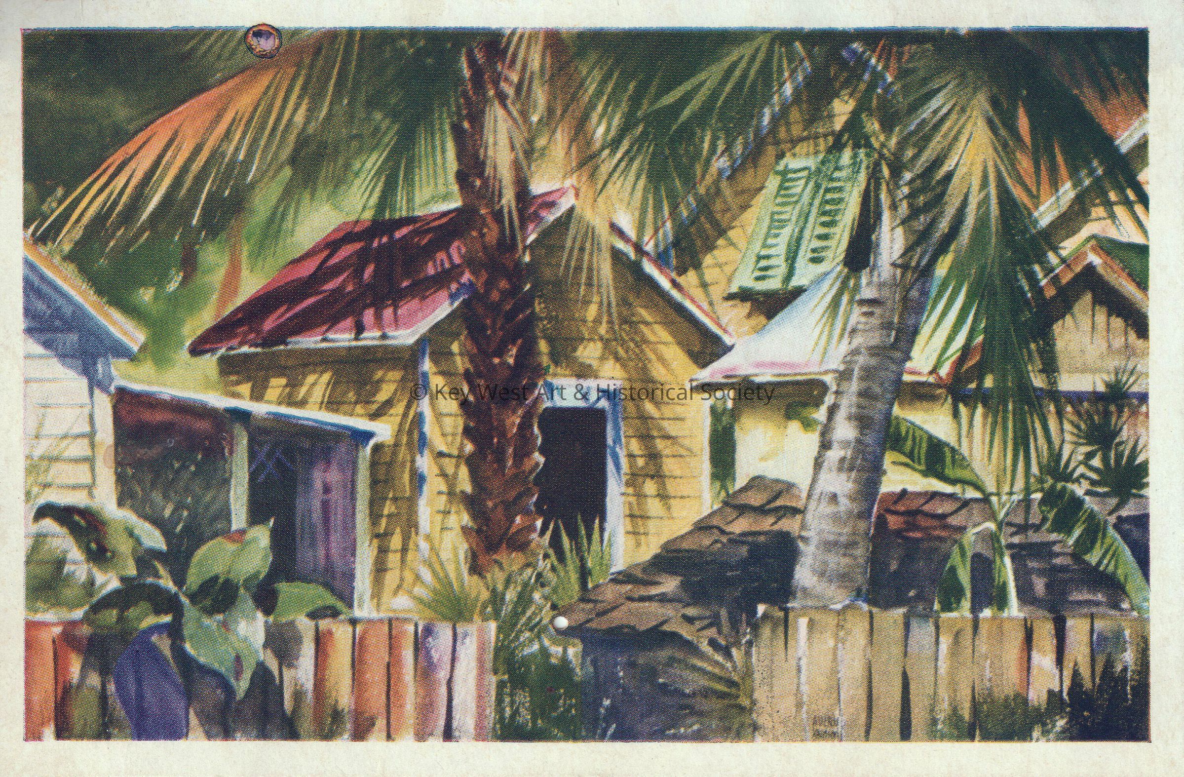 Houses and Palms, Key West; © Key West Art & Historical Society