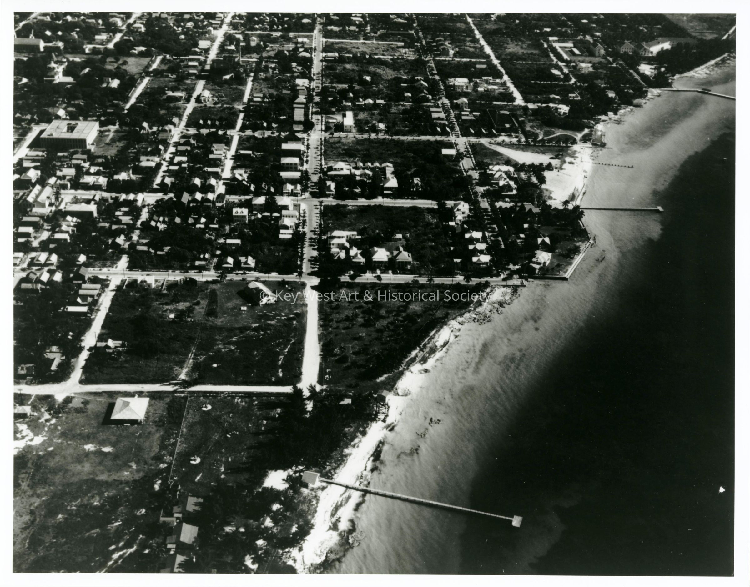 Aerial View of Whitehead Street; © Key West Art & Historical Society