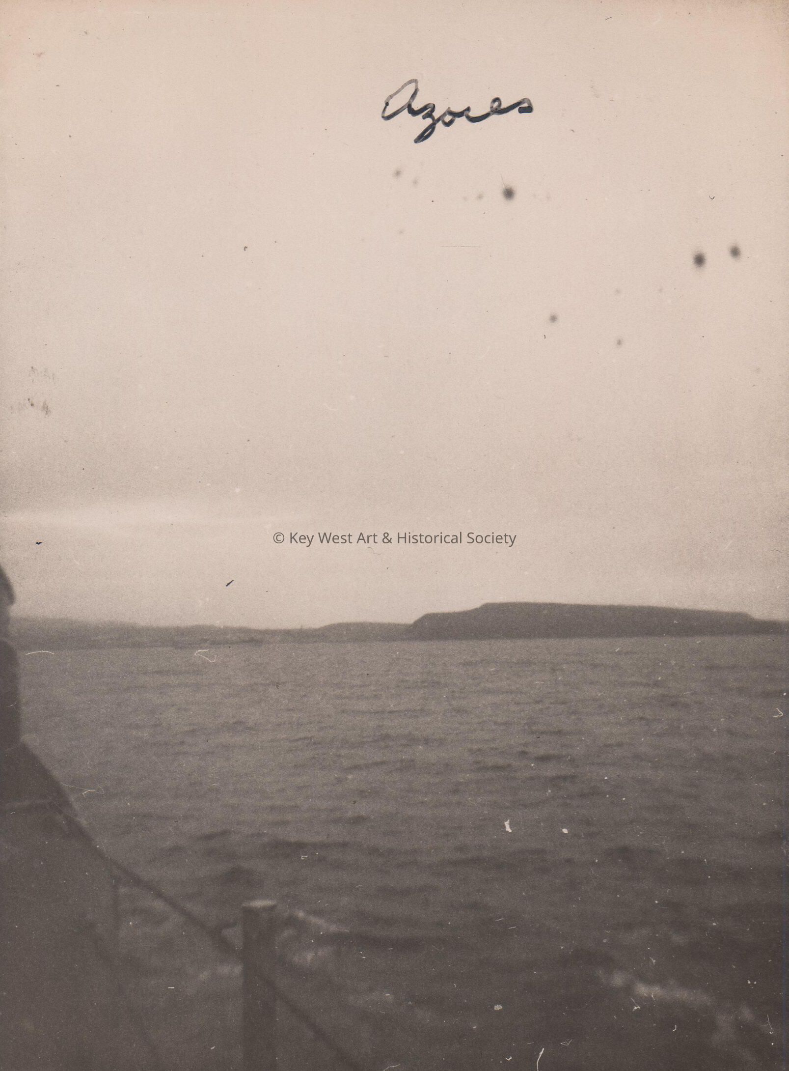 Azores viewed from the U.S.S. Key West (PF-17); © Key West Art & Historical Society