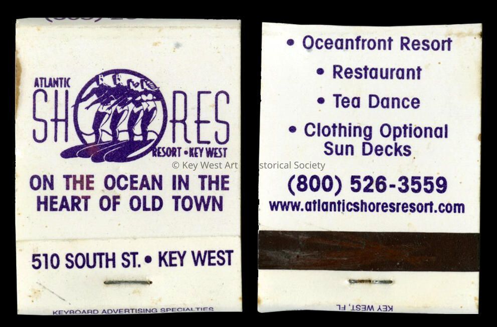 Atlantic Shores Resort Matchbook; Copyright: @ Key West Art & Historical Society; Origformat: Print-Photographic