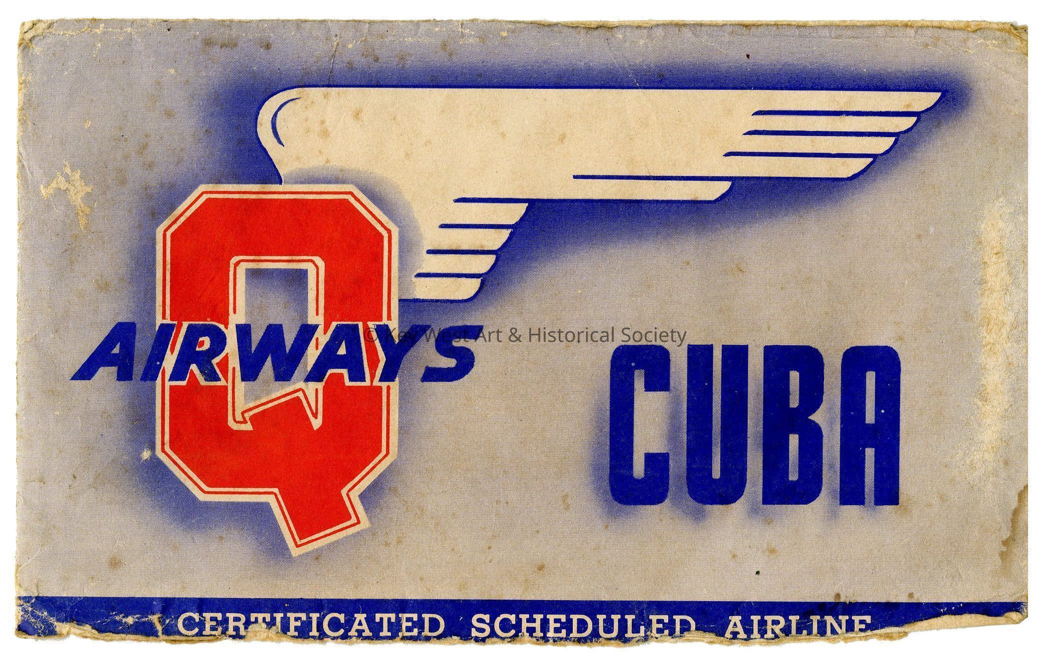 Aerovías Q Ticket Folder; © Key West Art & Historical Society