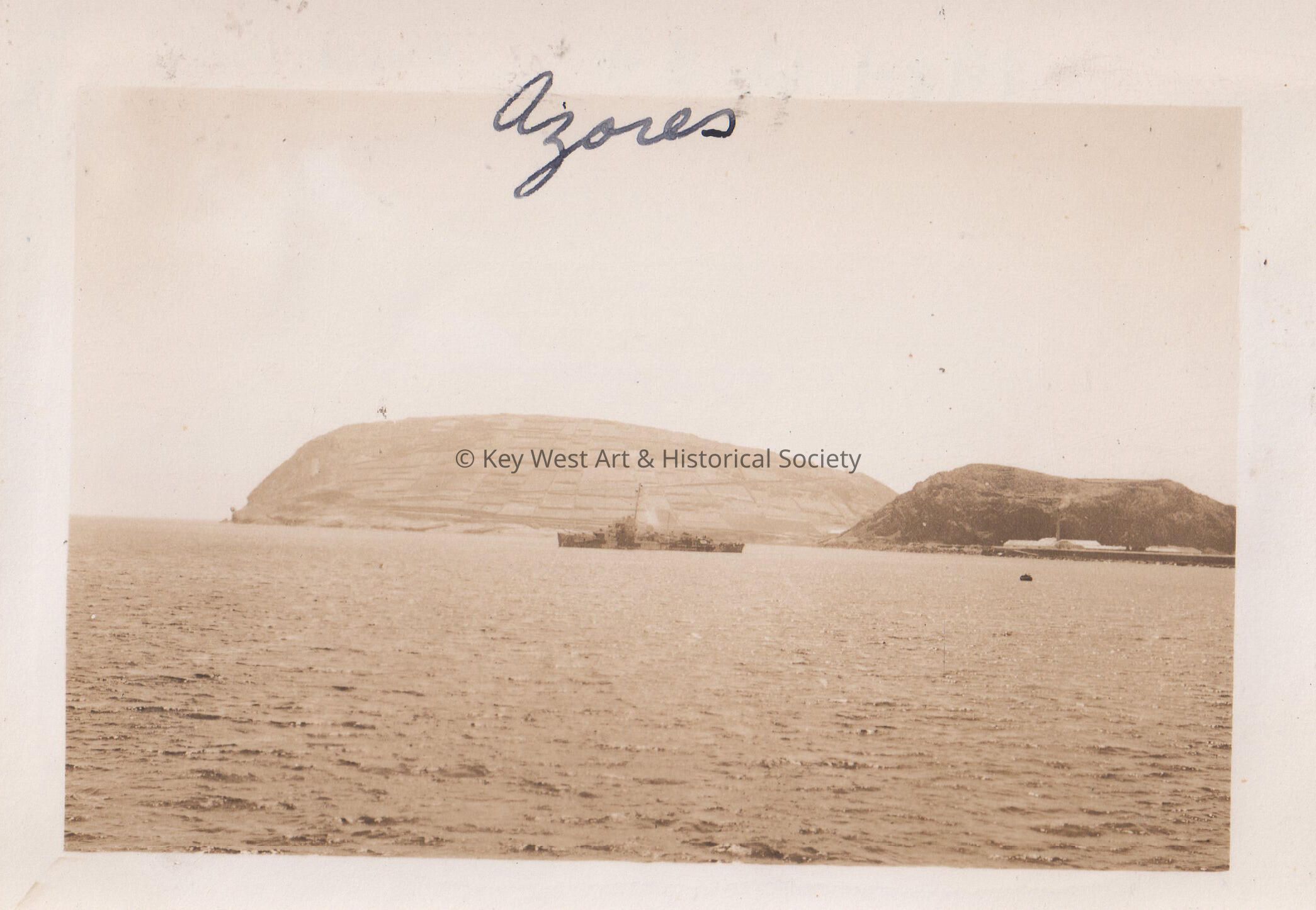 Azores viewed from the U.S.S. Key West (PF-17); © Key West Art & Historical Society
