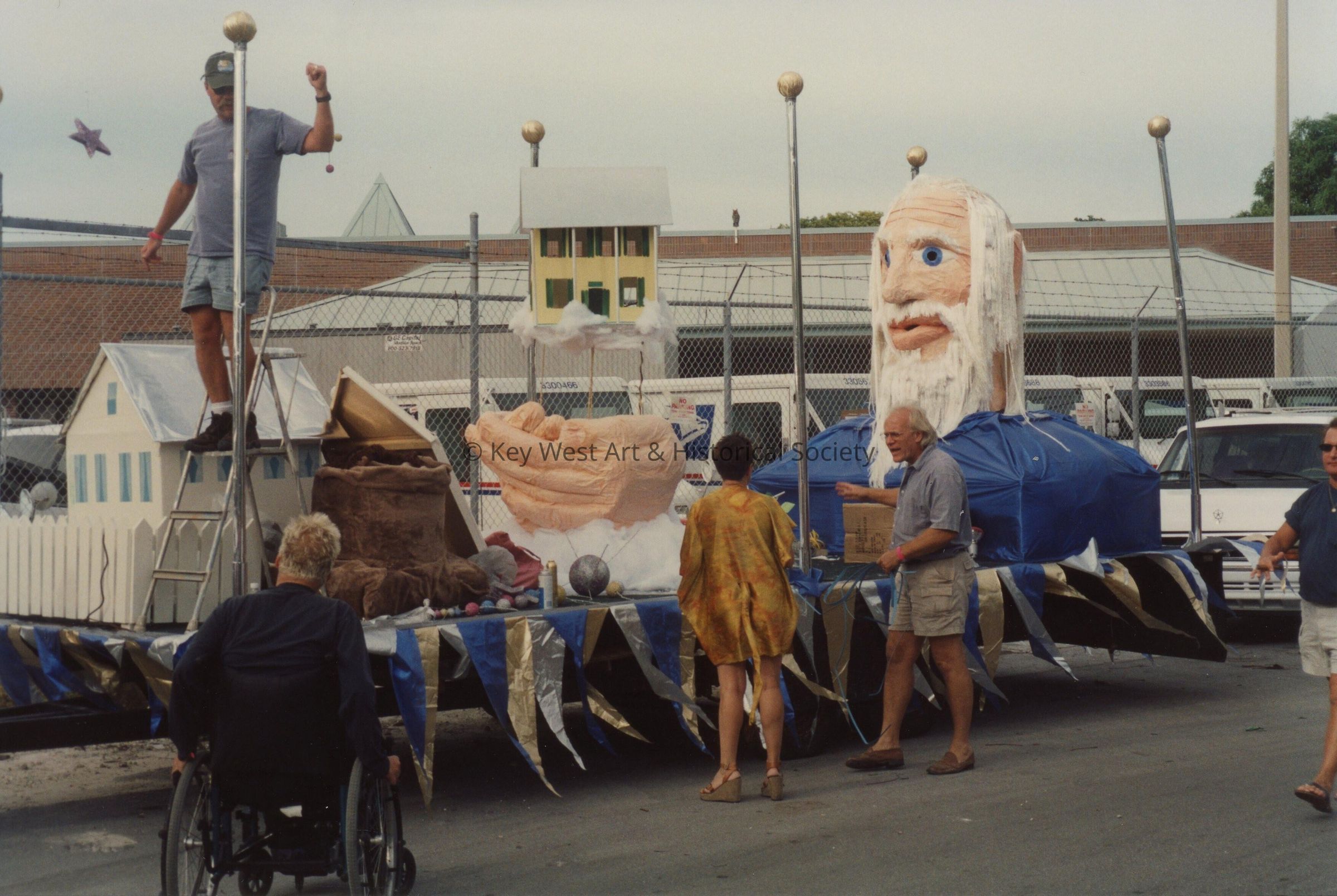 A float that will be in the parade.