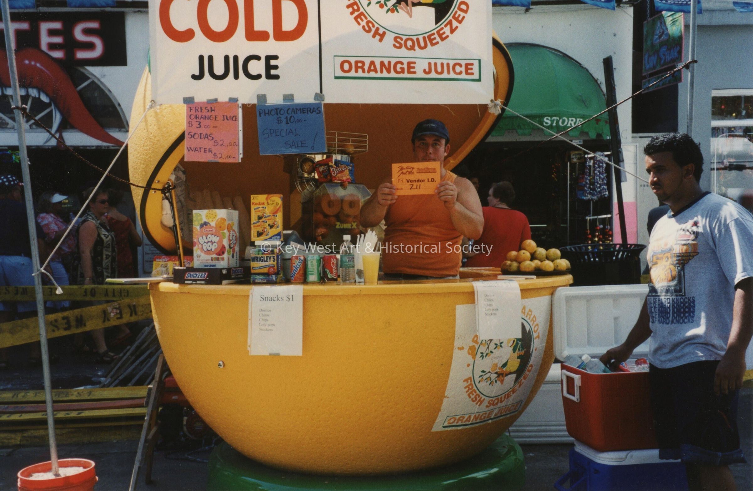 A vendor at the FF street fair.