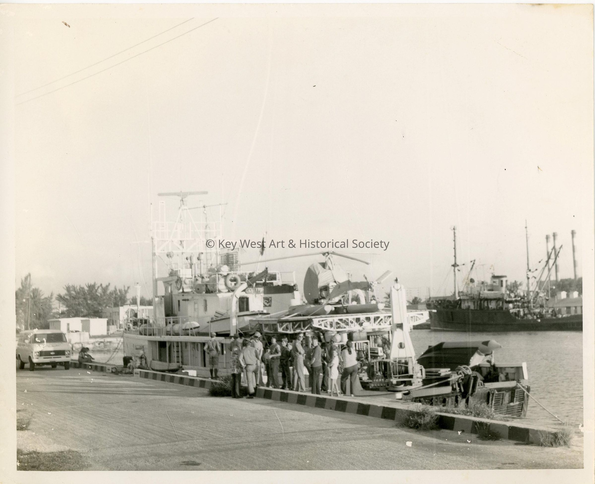An unknown group of people on a ship
