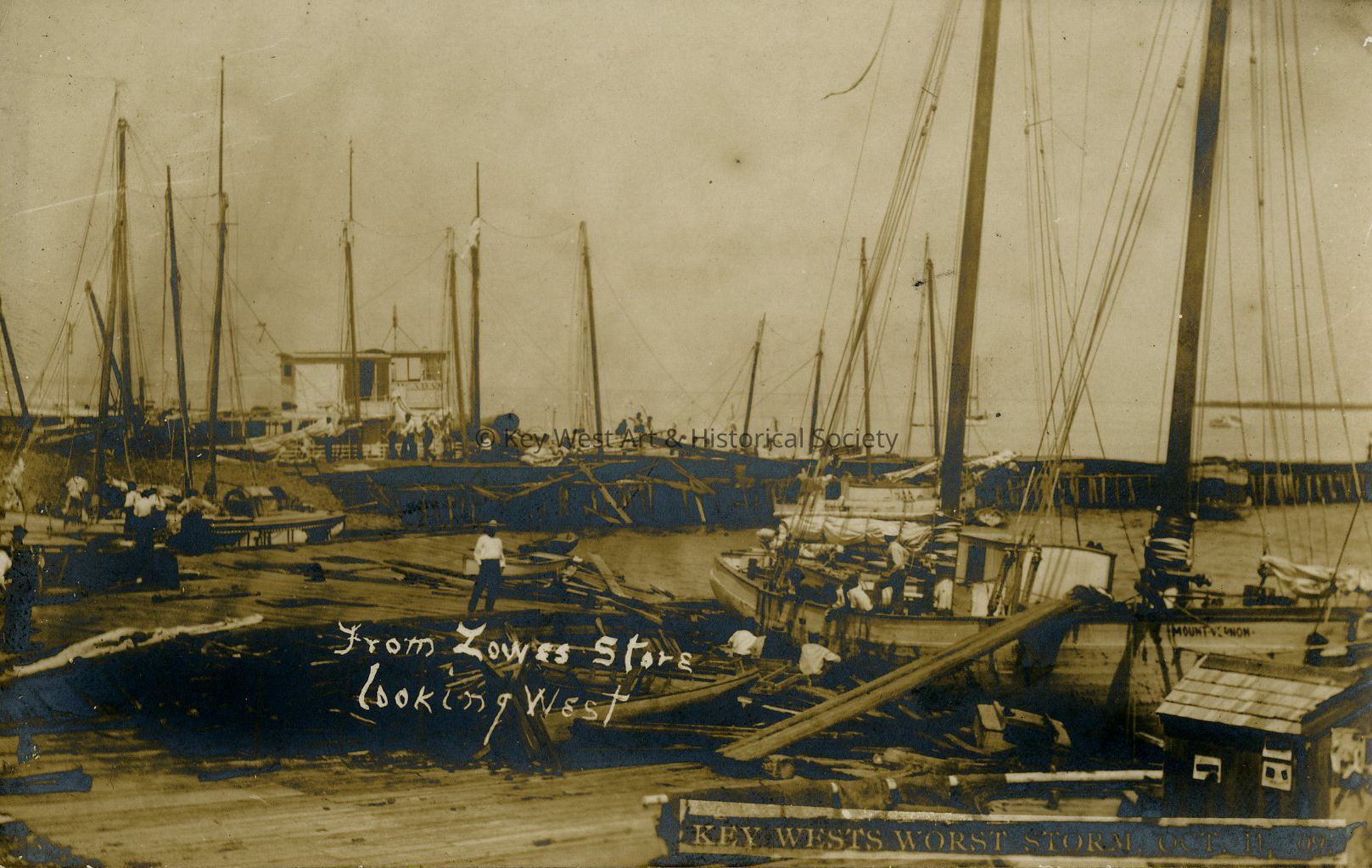 Hurricane Damage at Key West Waterfront; © Key West Art & Historical Society