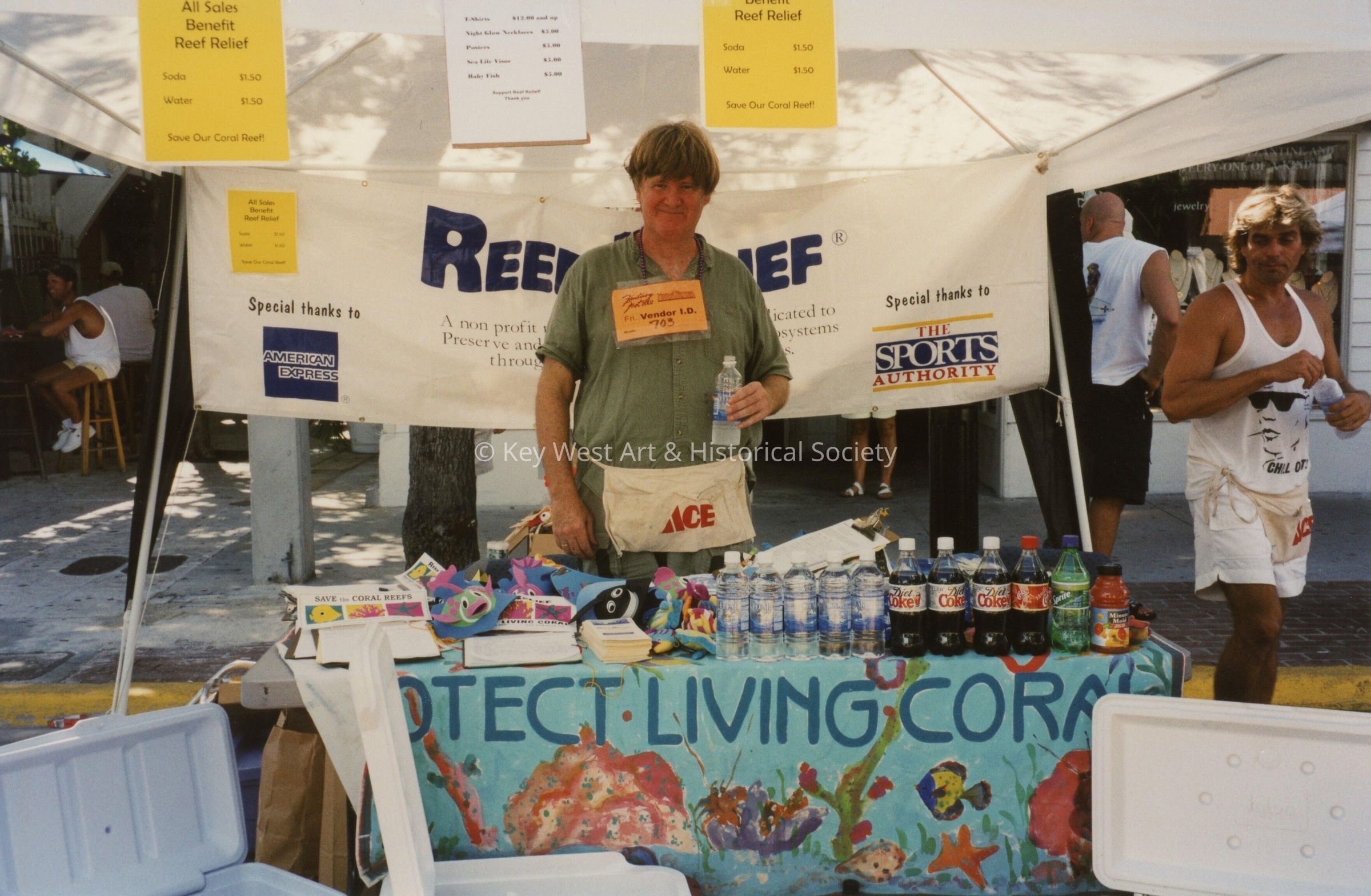 A vendor at the FF street fair.