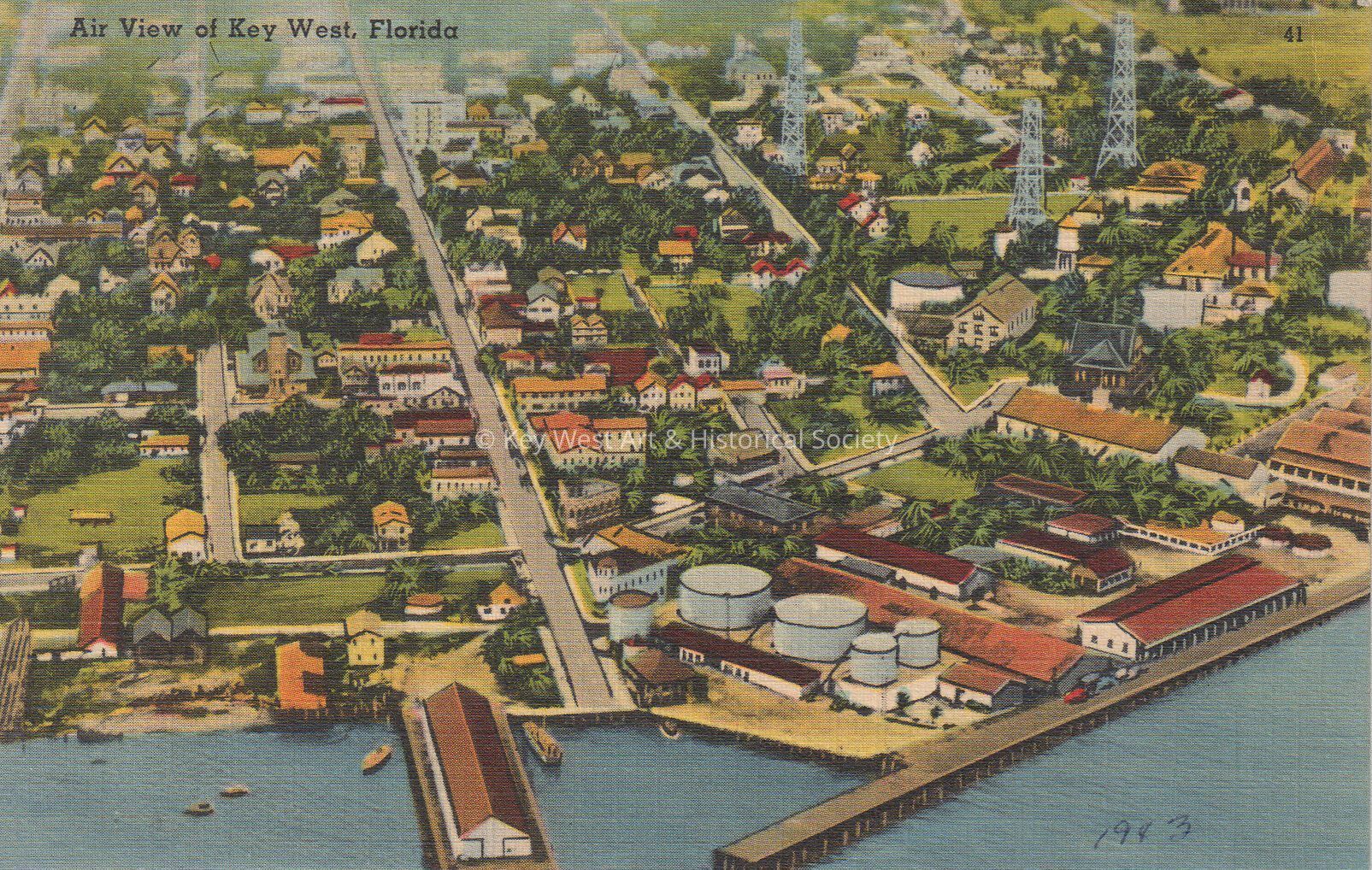 Aerial View of Key West, Florida; © Key West Art & Historical Society