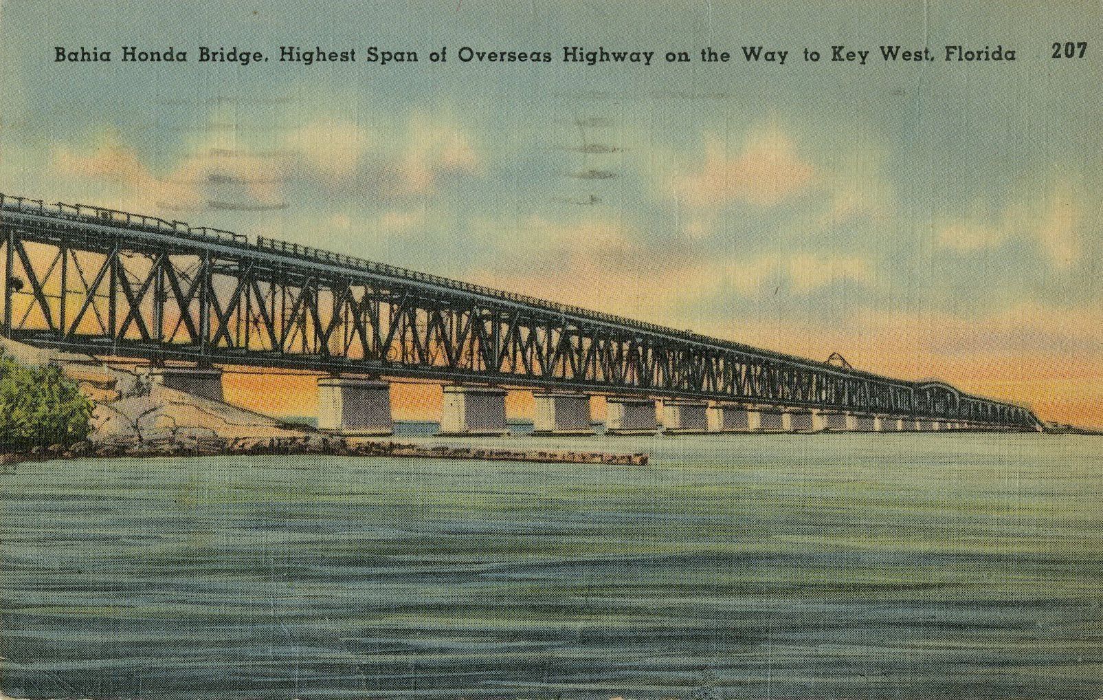 Bahia Honda Bridge, Highest Span of Overseas Highway on the Way to Key West, Florida; © Key West Art & Historical Society