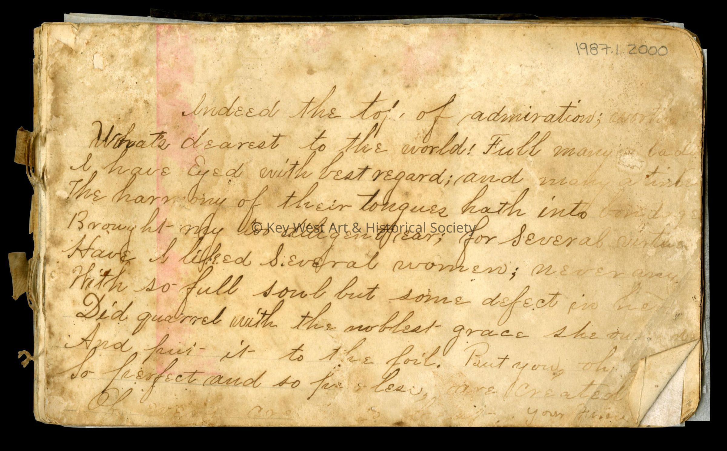 Angeline Hertell Autograph Book; © Key West Art & Historical Society