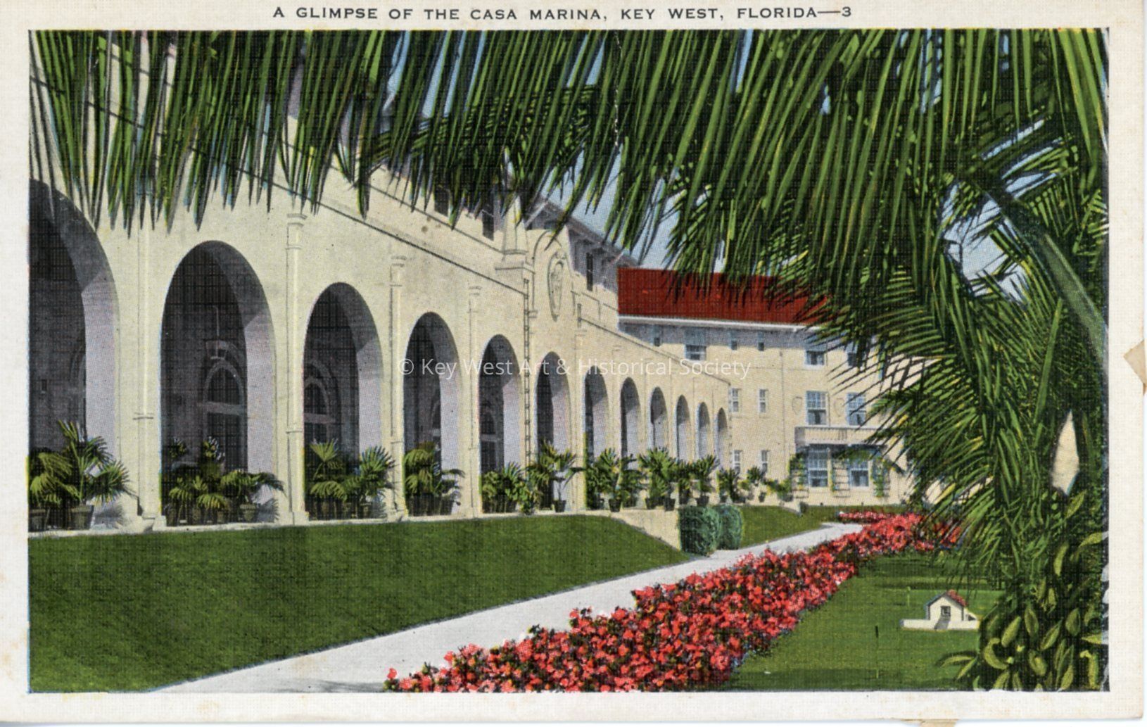 A Glimpse of the Casa Marina, Key West, Florida; © Key West Art & Historical Society