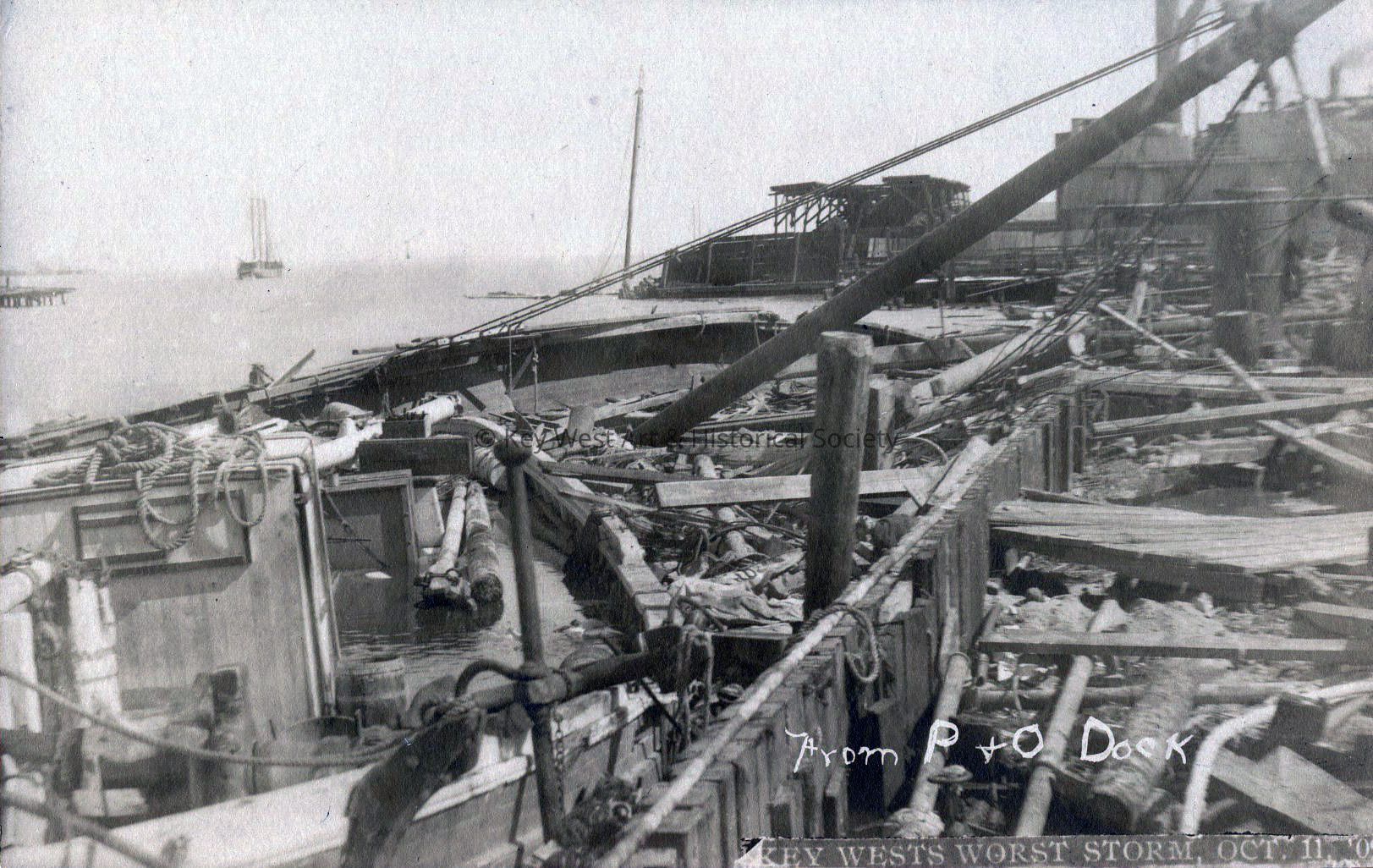 Hurricane Damage at Key West Waterfront; © Key West Art & Historical Society
