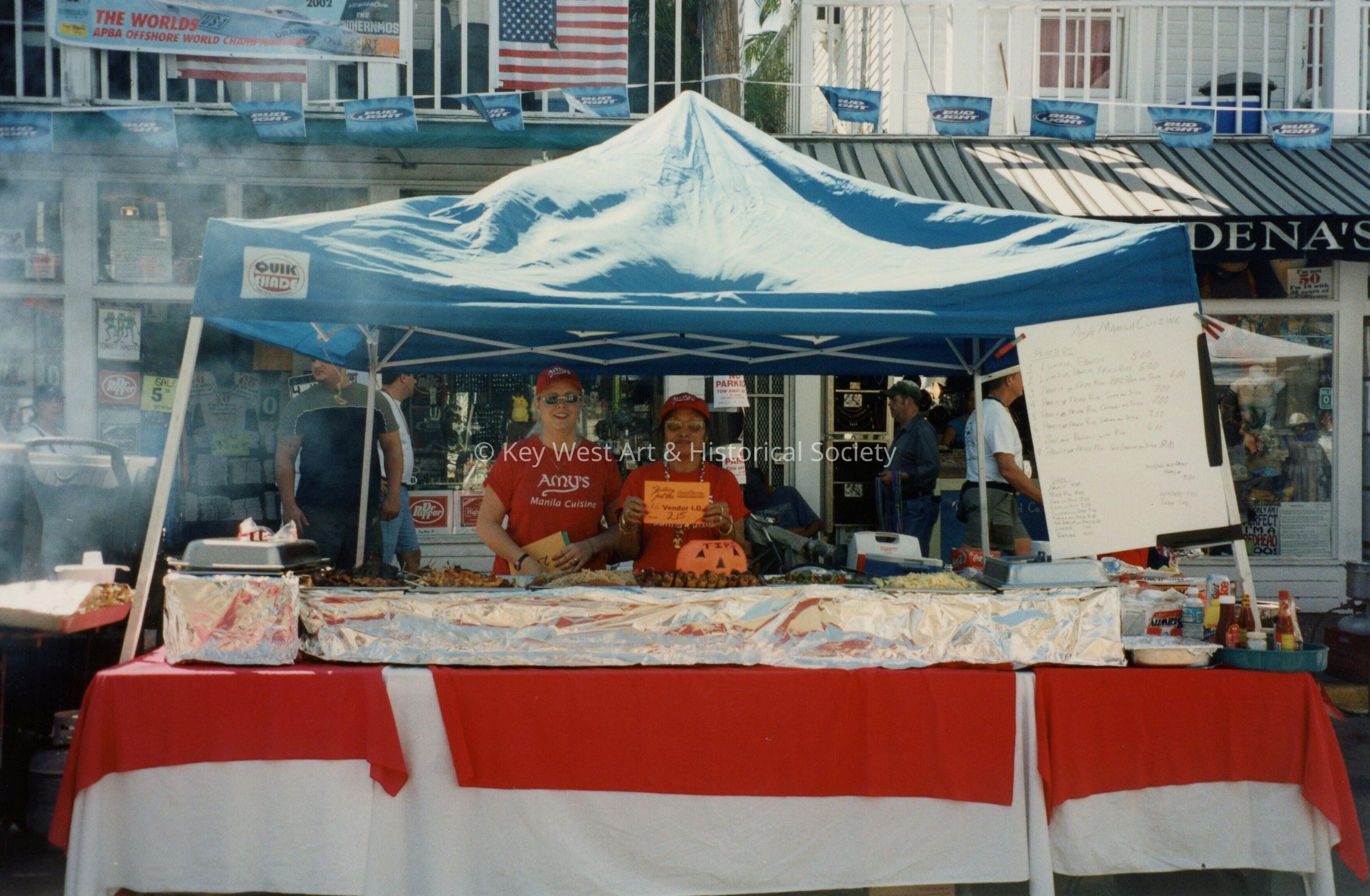 A vendor at the FF street fair.