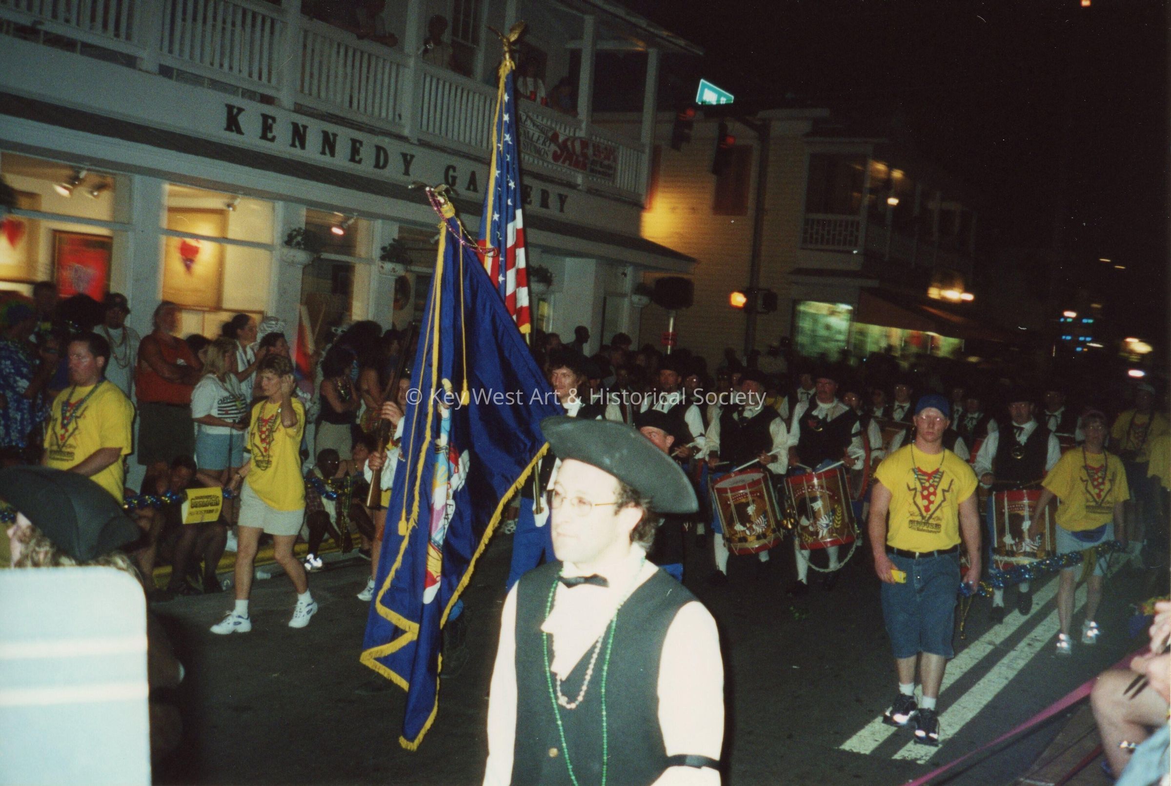 A band playing in the parade.