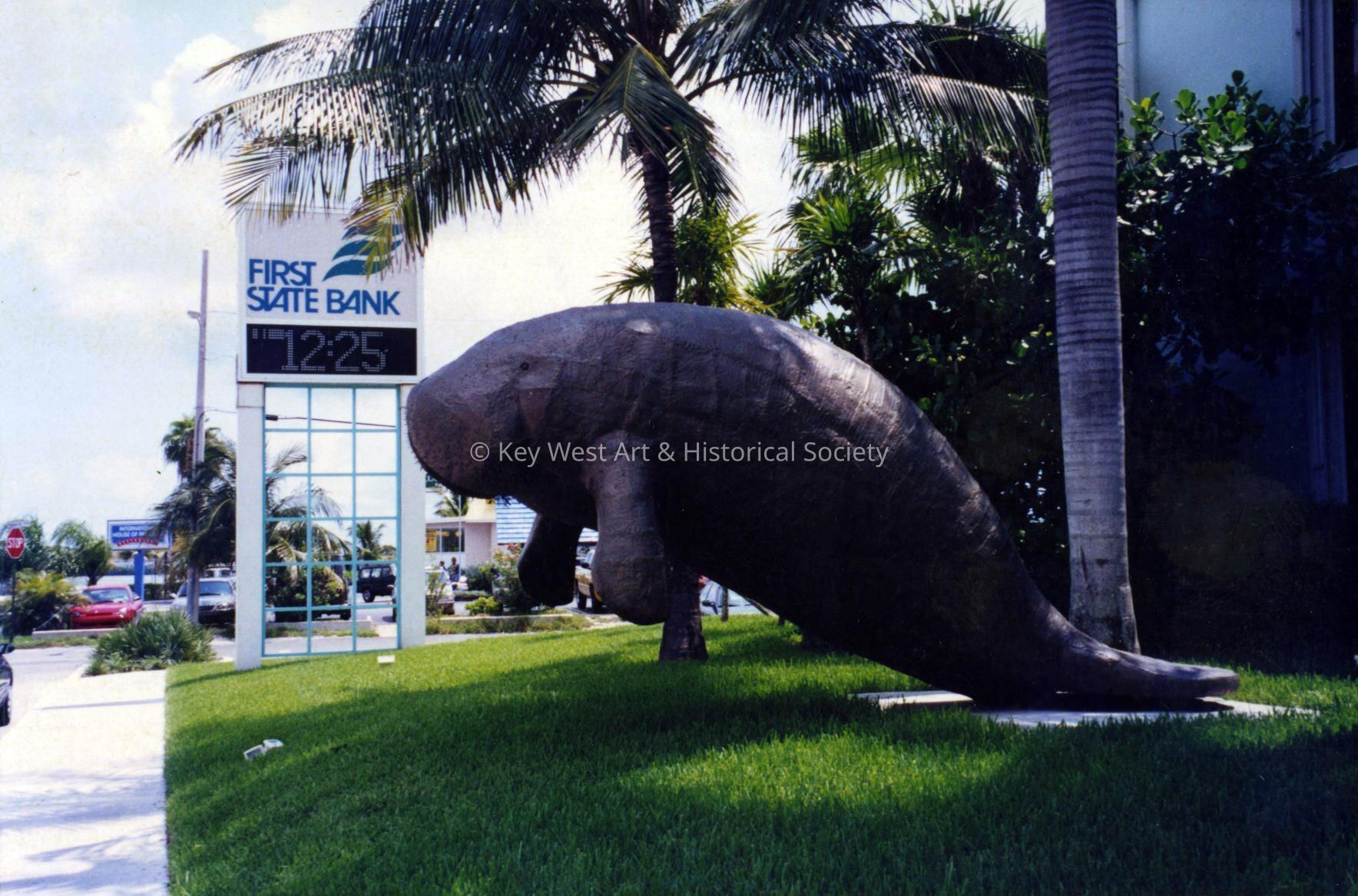 First State Bank Manatee Sculpture; Copyright: @ Key West Art & Historical Society; Origformat: Print-Photographic