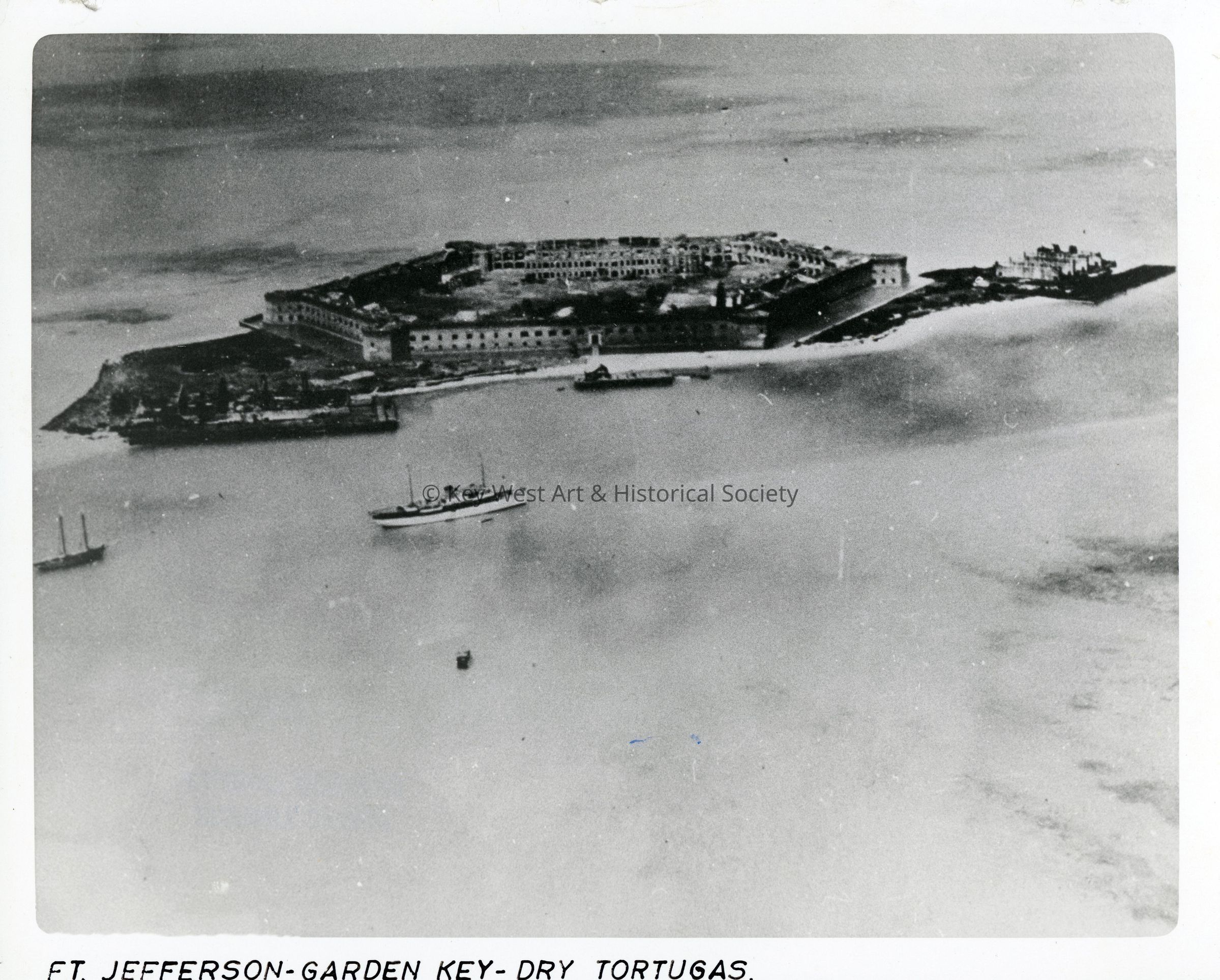 Aerial View of Fort Jefferson; © Key West Art & Historical Society