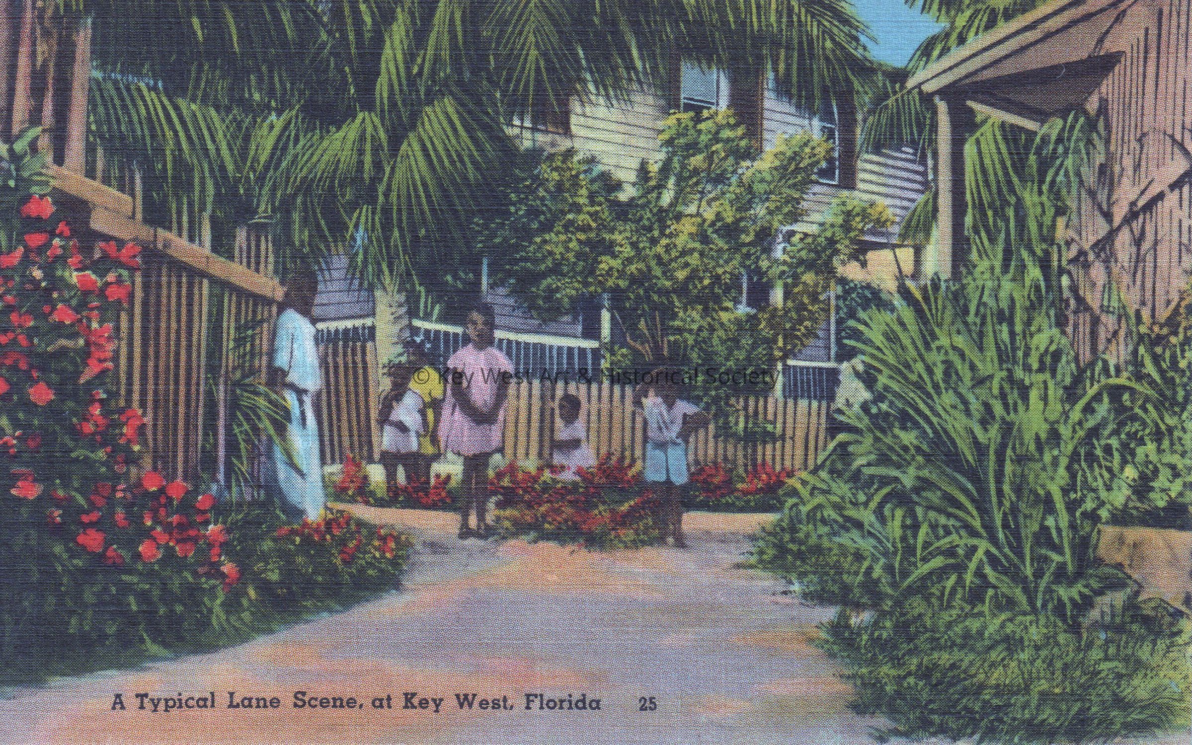 A Typical Lane Scene, at Key West, Florida; © Key West Art & Historical Society