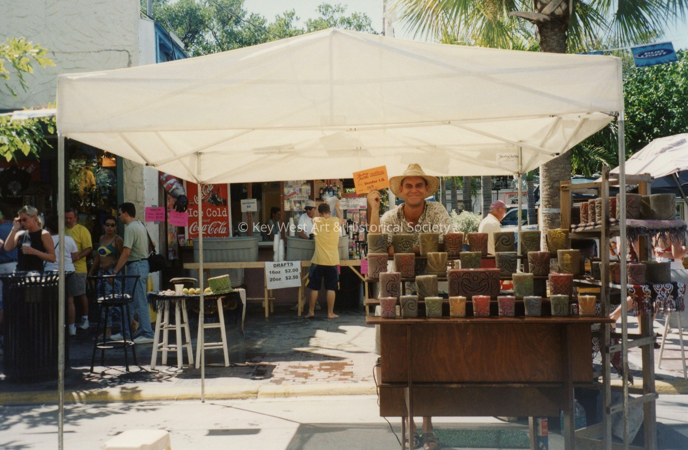 A vendor at the FF street fair.