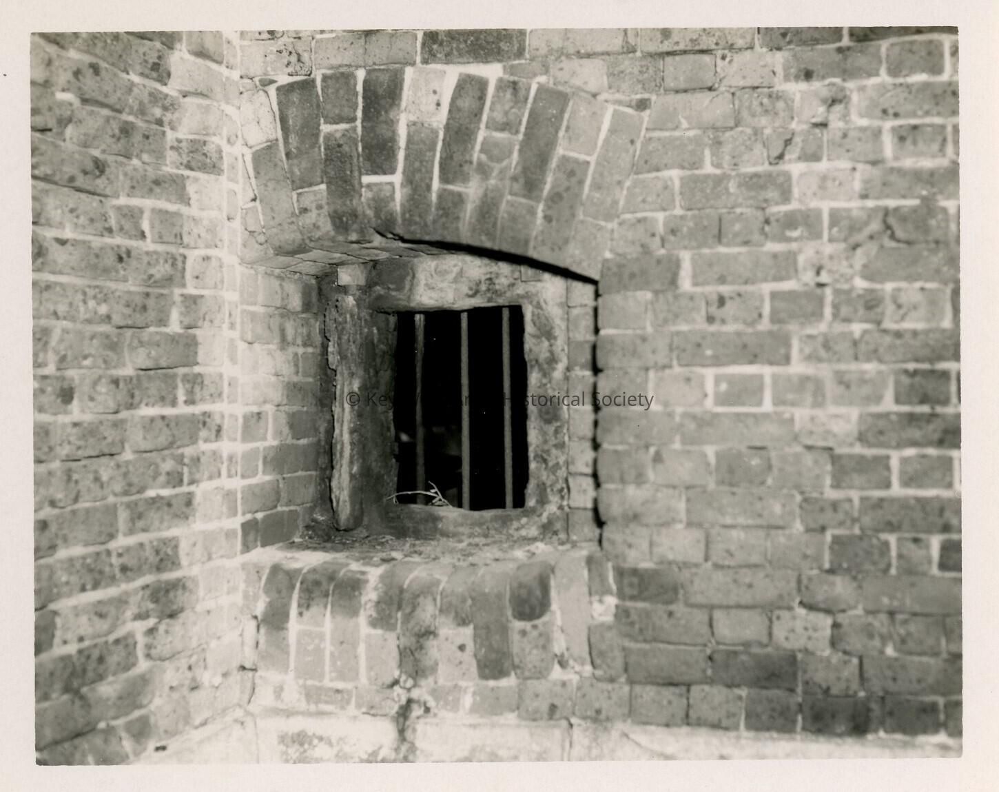 A brick building