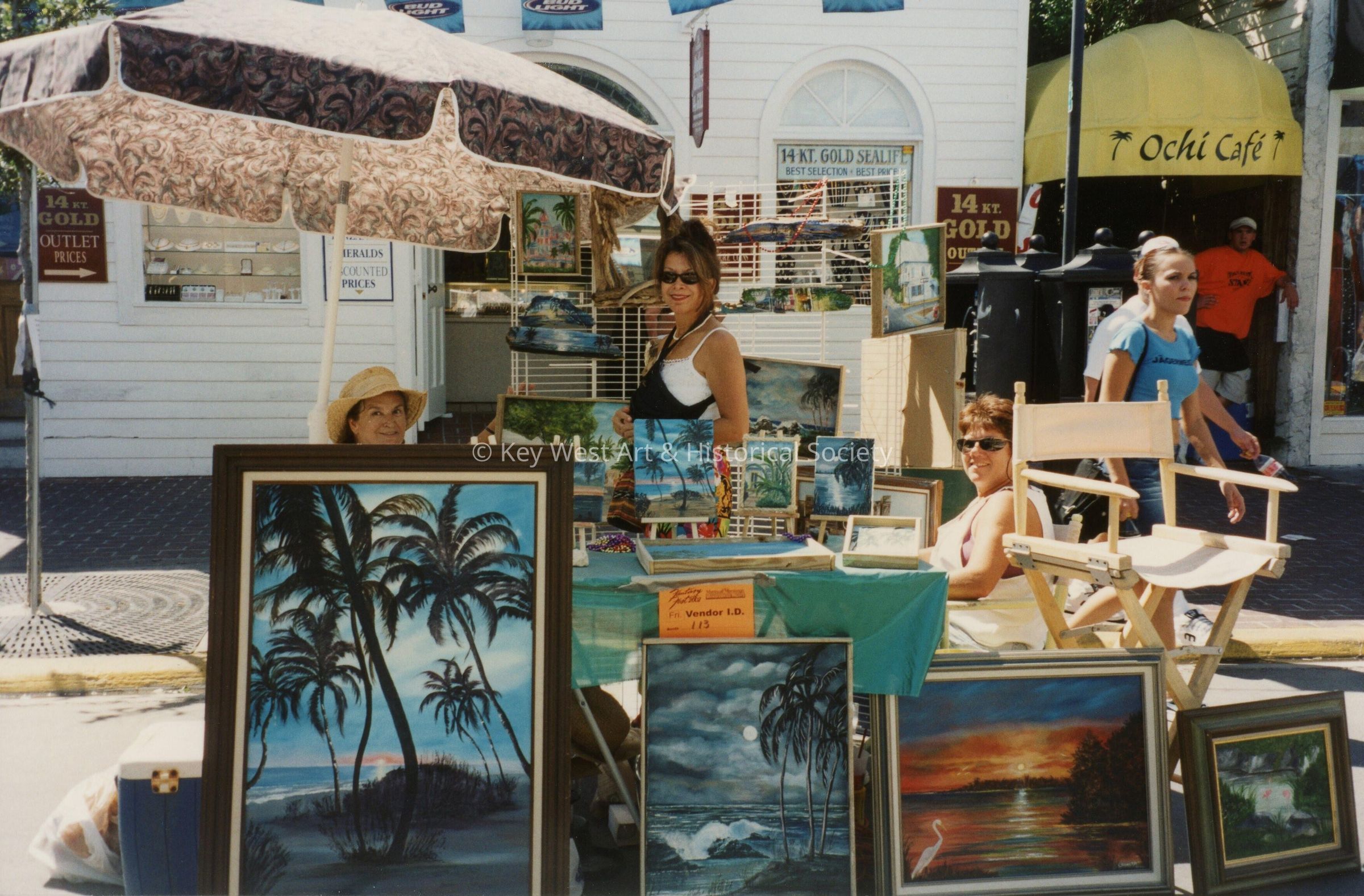 A vendor at the FF street fair.