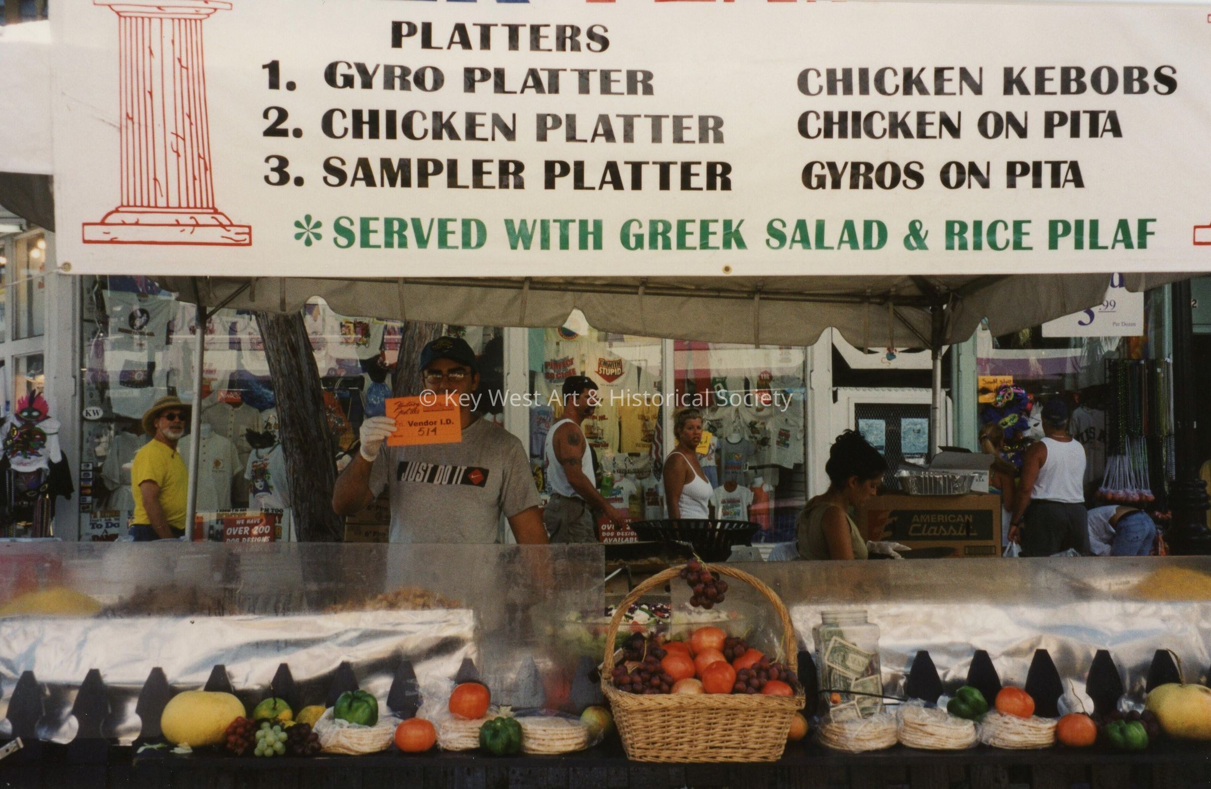 A vendor at the FF street fair.