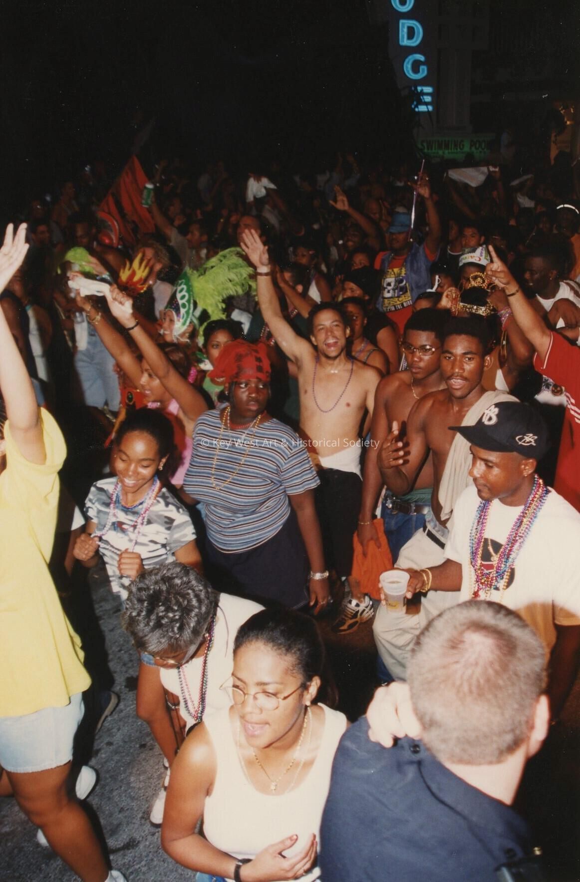 A huge group of unknown people.