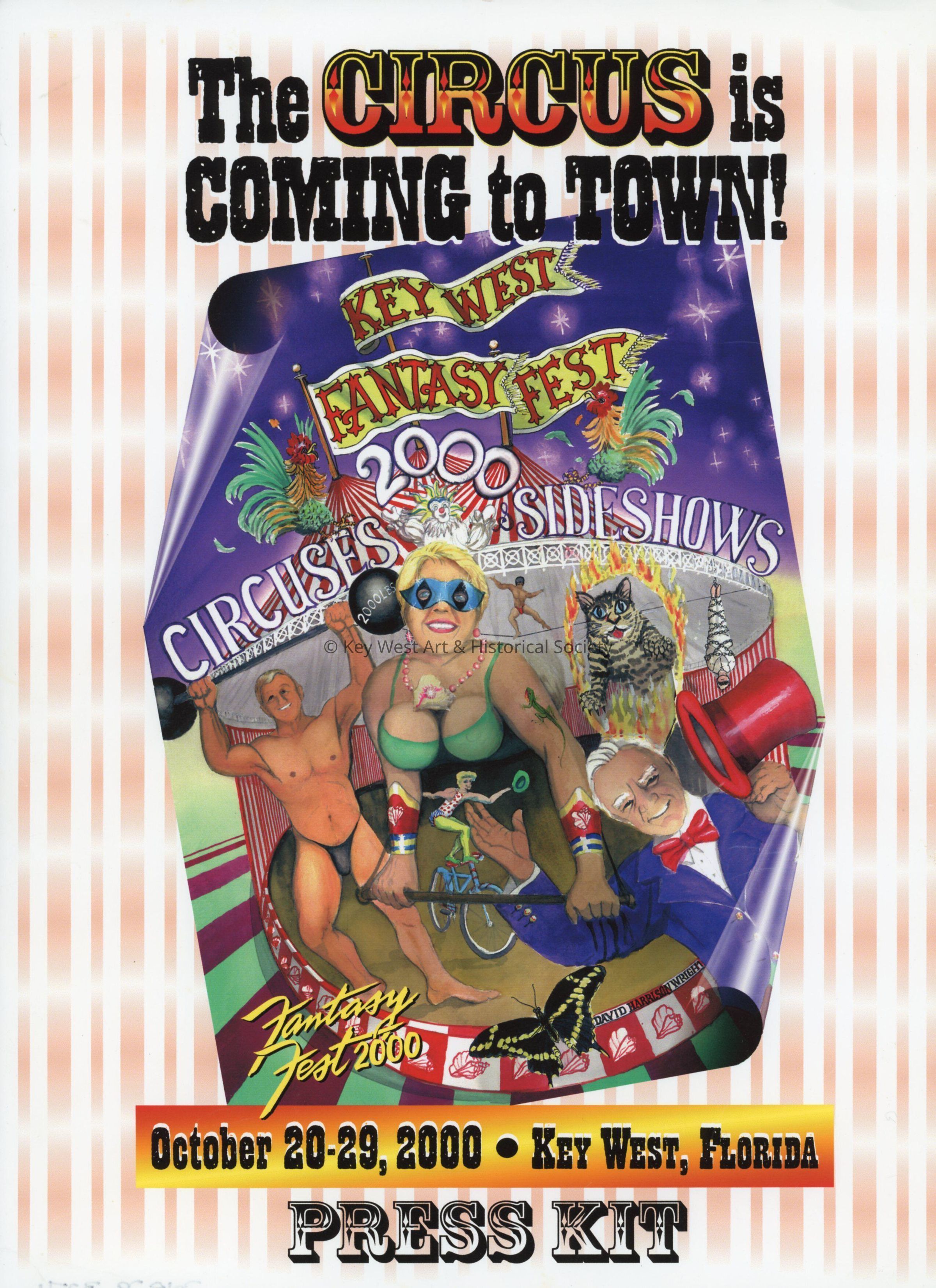 A picture that reads the circus is coming to town press kit.