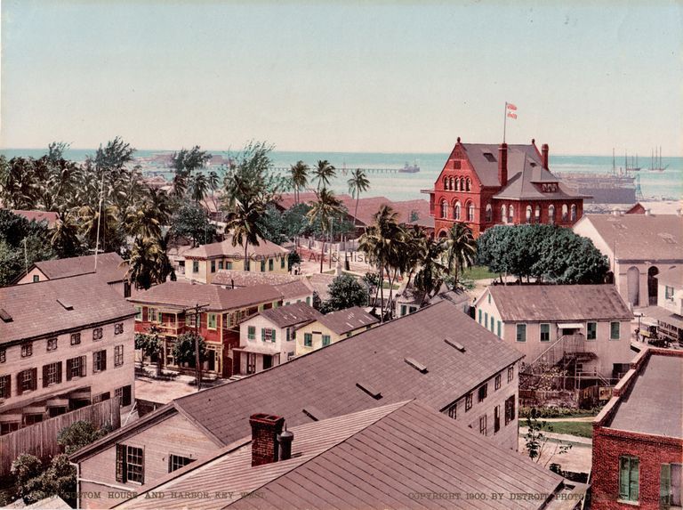 Custom House and Harbor, Key West; © Key West Art & Historical Society