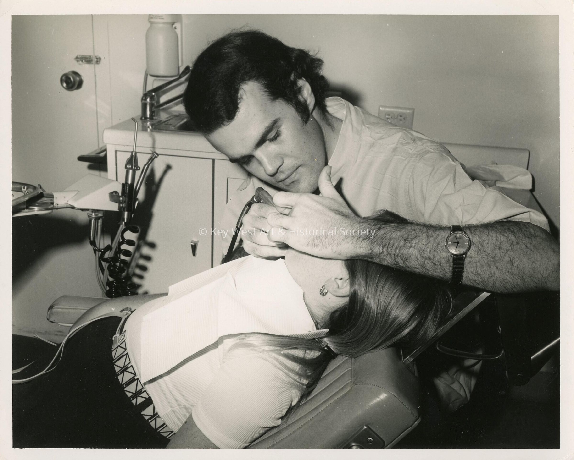 An unknown child at the dentist