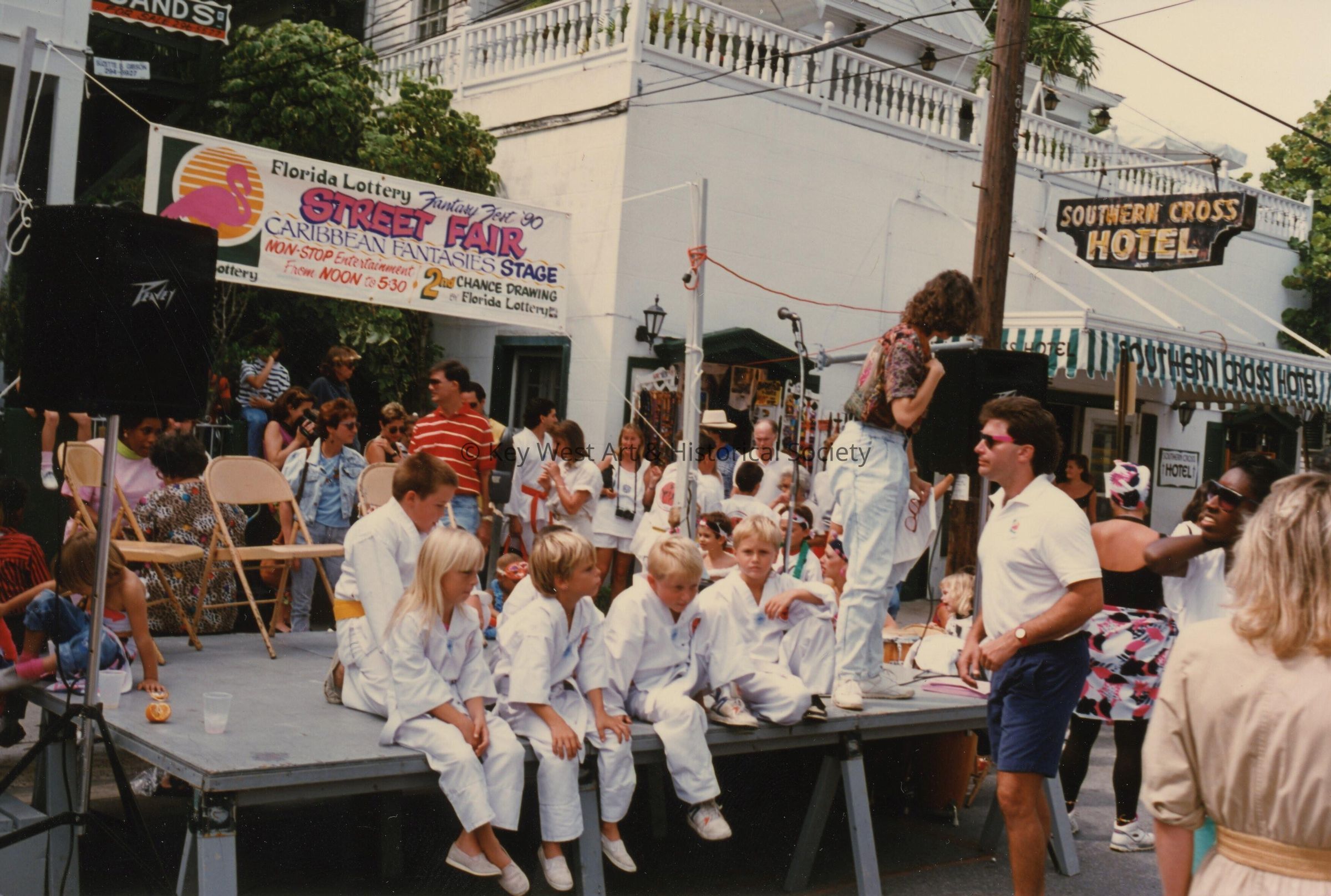 An unknown group of kids on a stage.