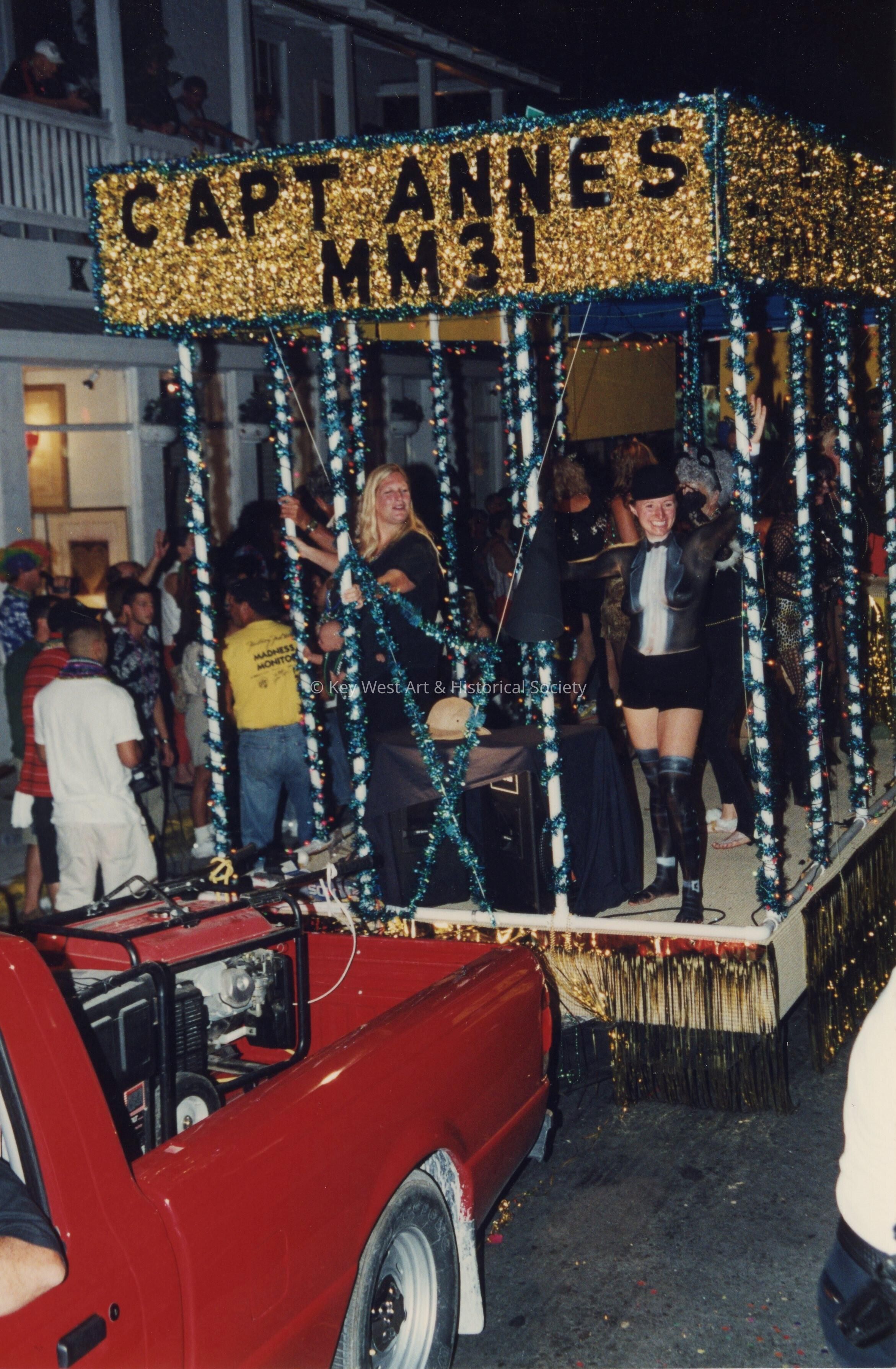 A float that reads Capt. Anne's MM 31 in the parade.