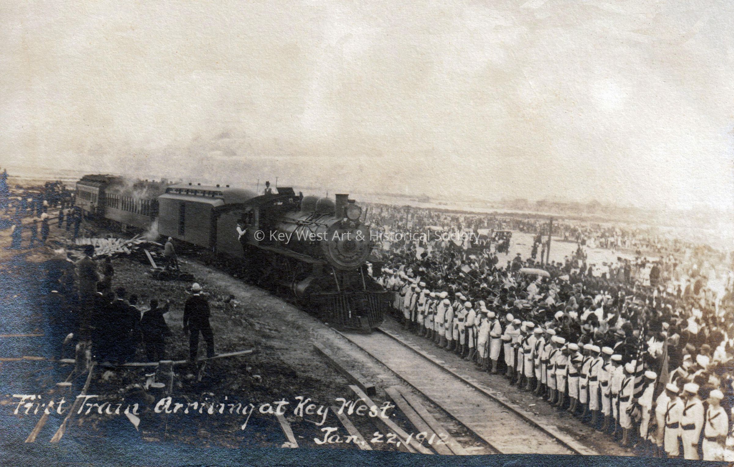 First Train Arriving at Key West