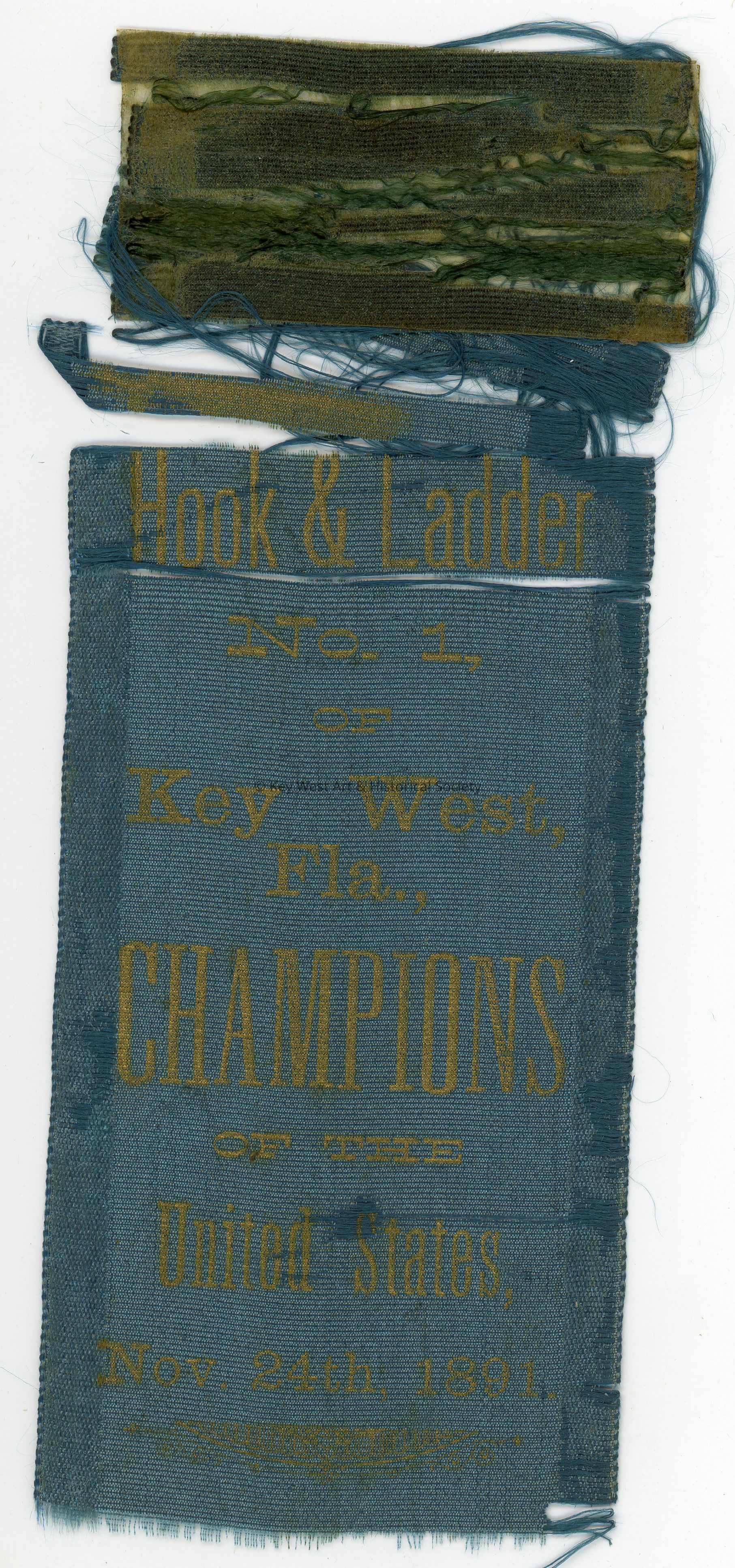 Hook & Ladder Champions Ribbon; © Key West Art & Historical Society