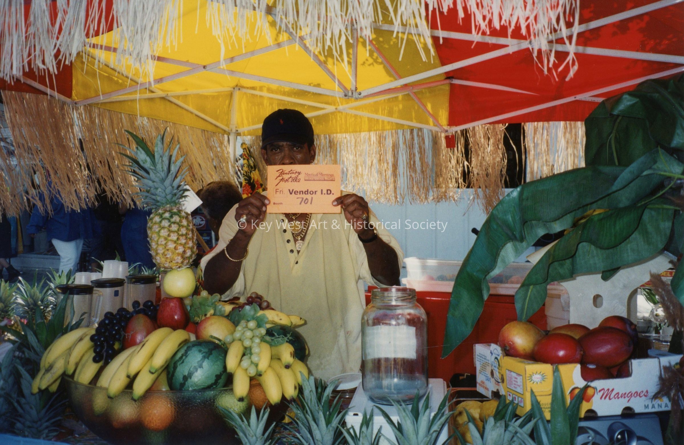 A vendor at the FF street fair.
