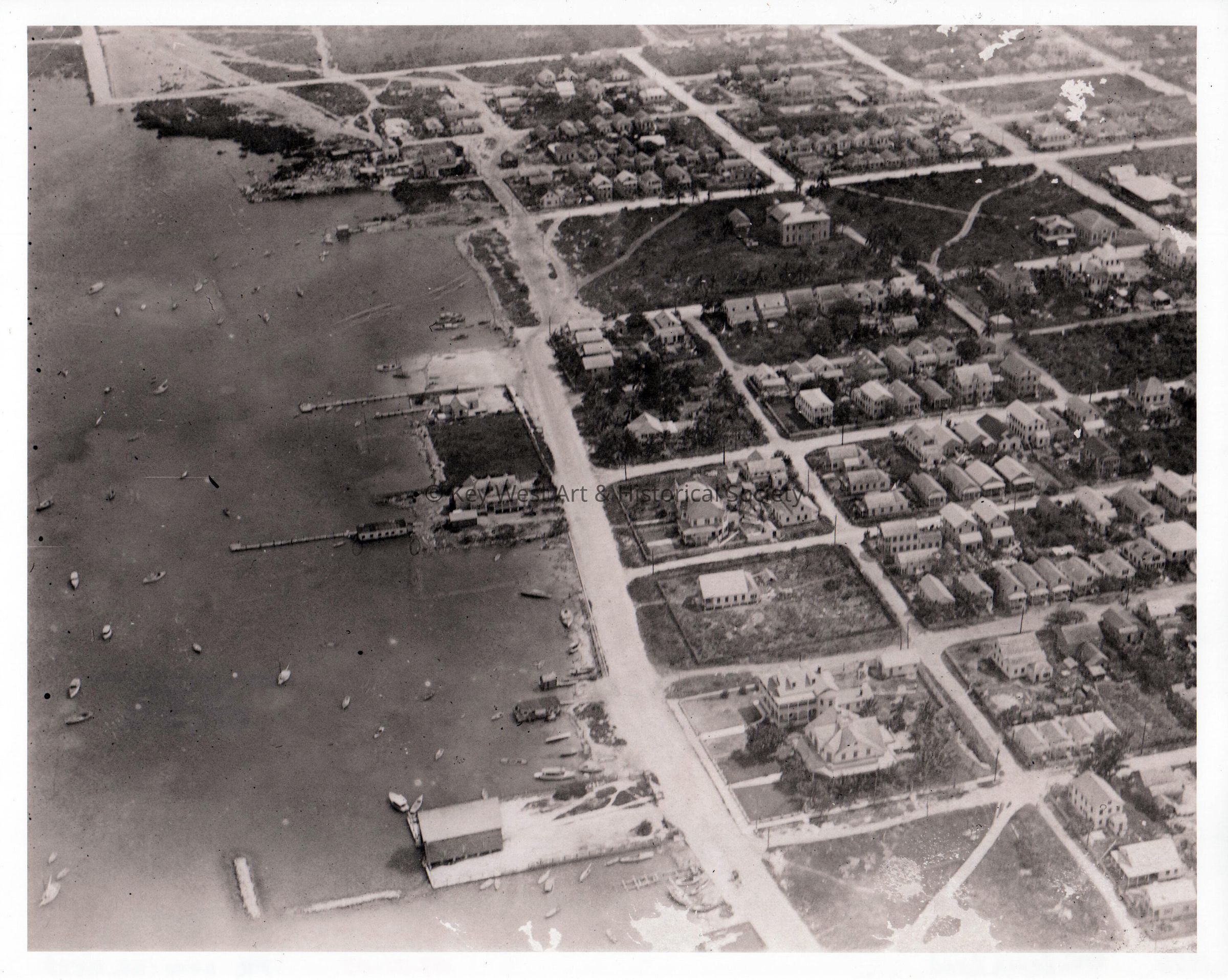 Aerial View of Salt Pond Road; © Key West Art & Historical Society