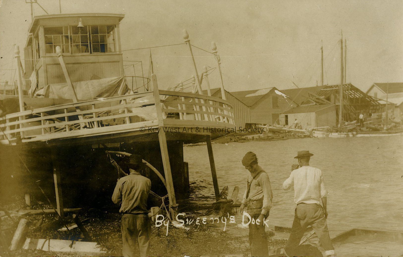 Hurricane Damage at Key West Waterfront; © Key West Art & Historical Society
