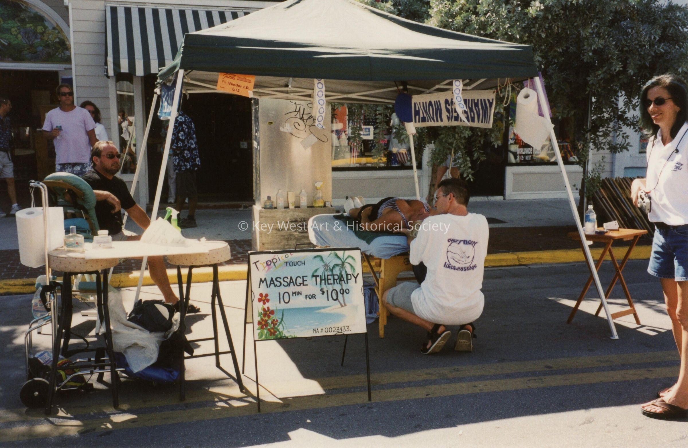 A vendor at the FF street fair.