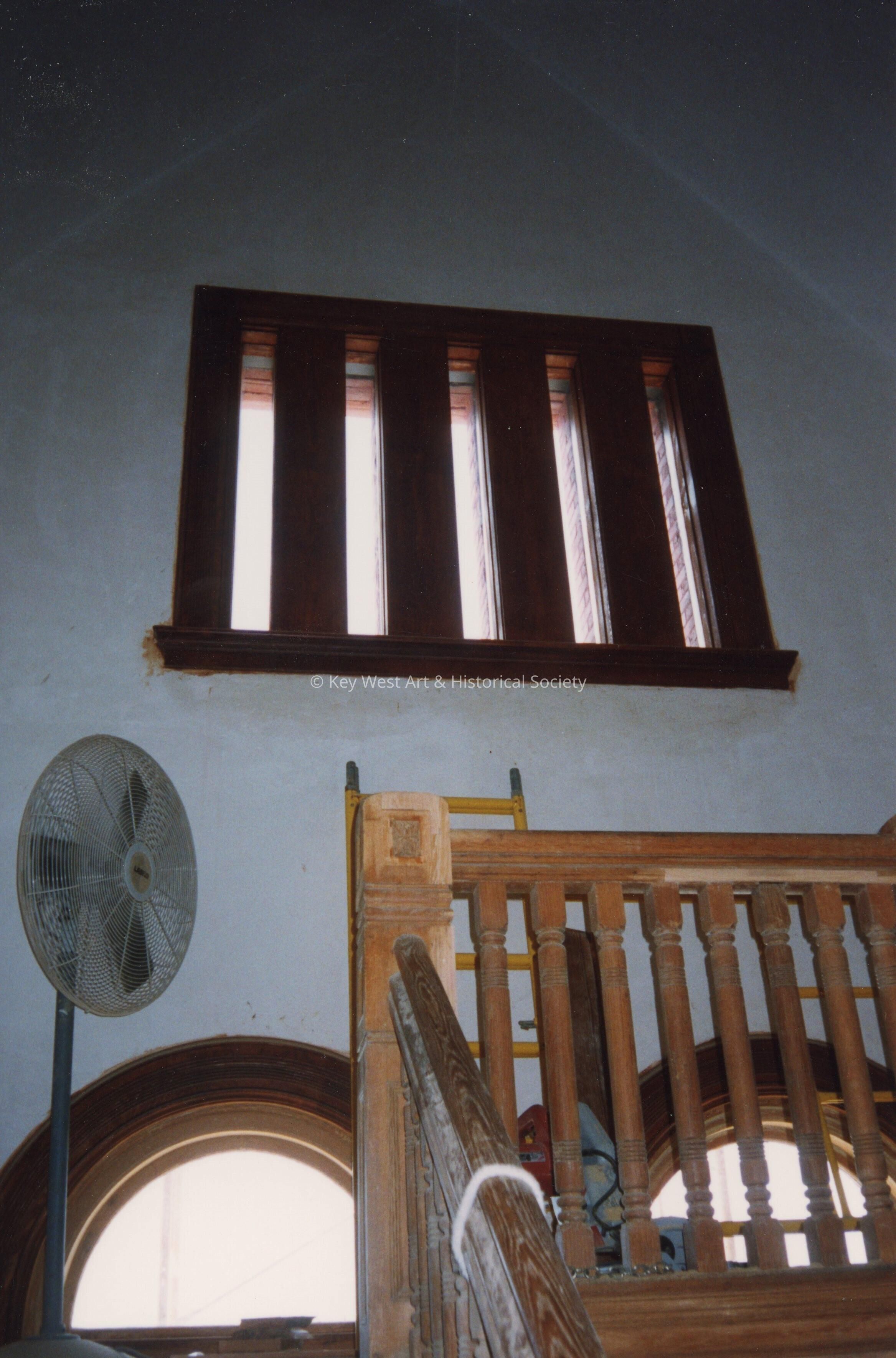 A window in the stairway.
