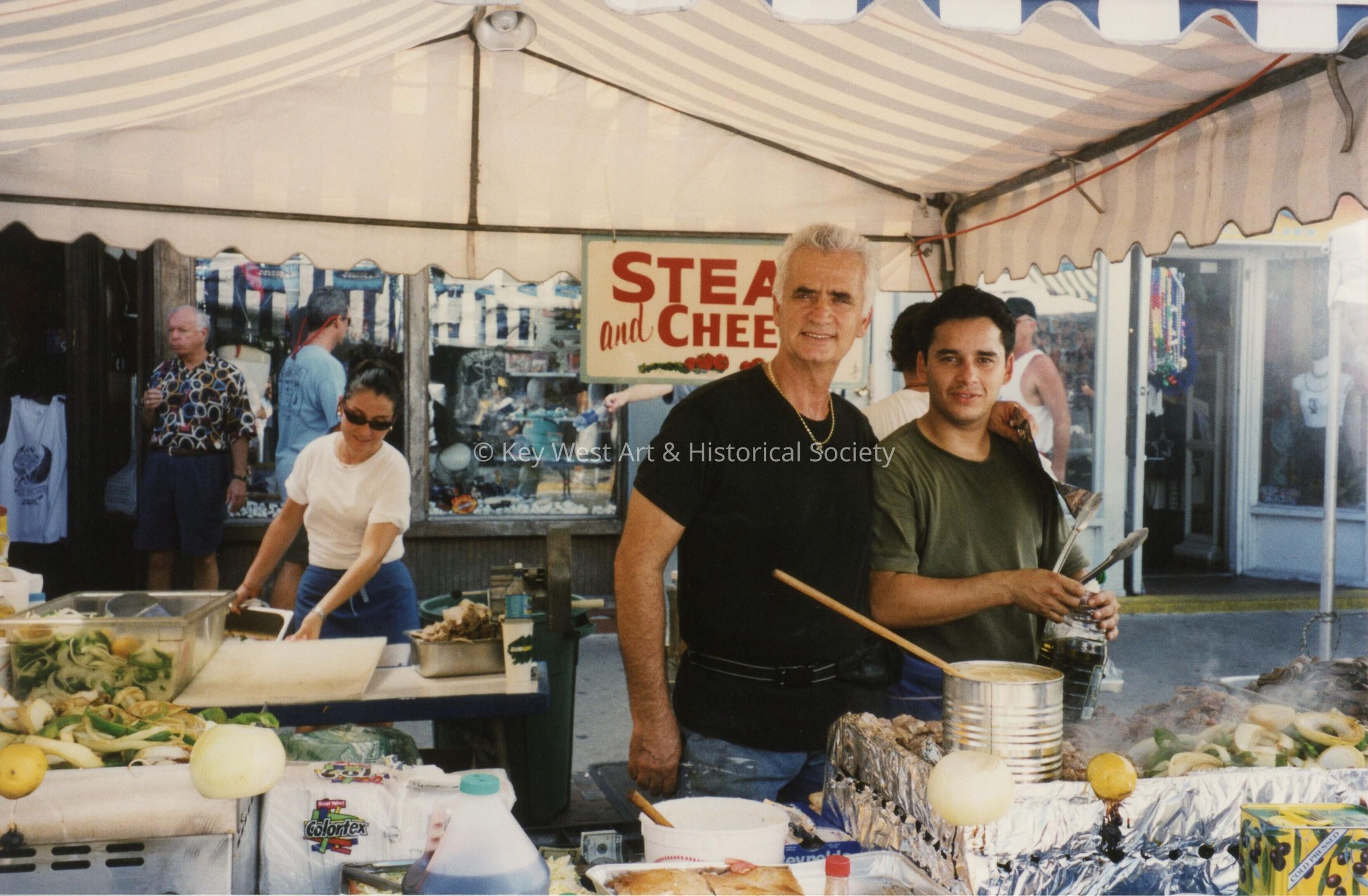 A vendor at the FF street fair.