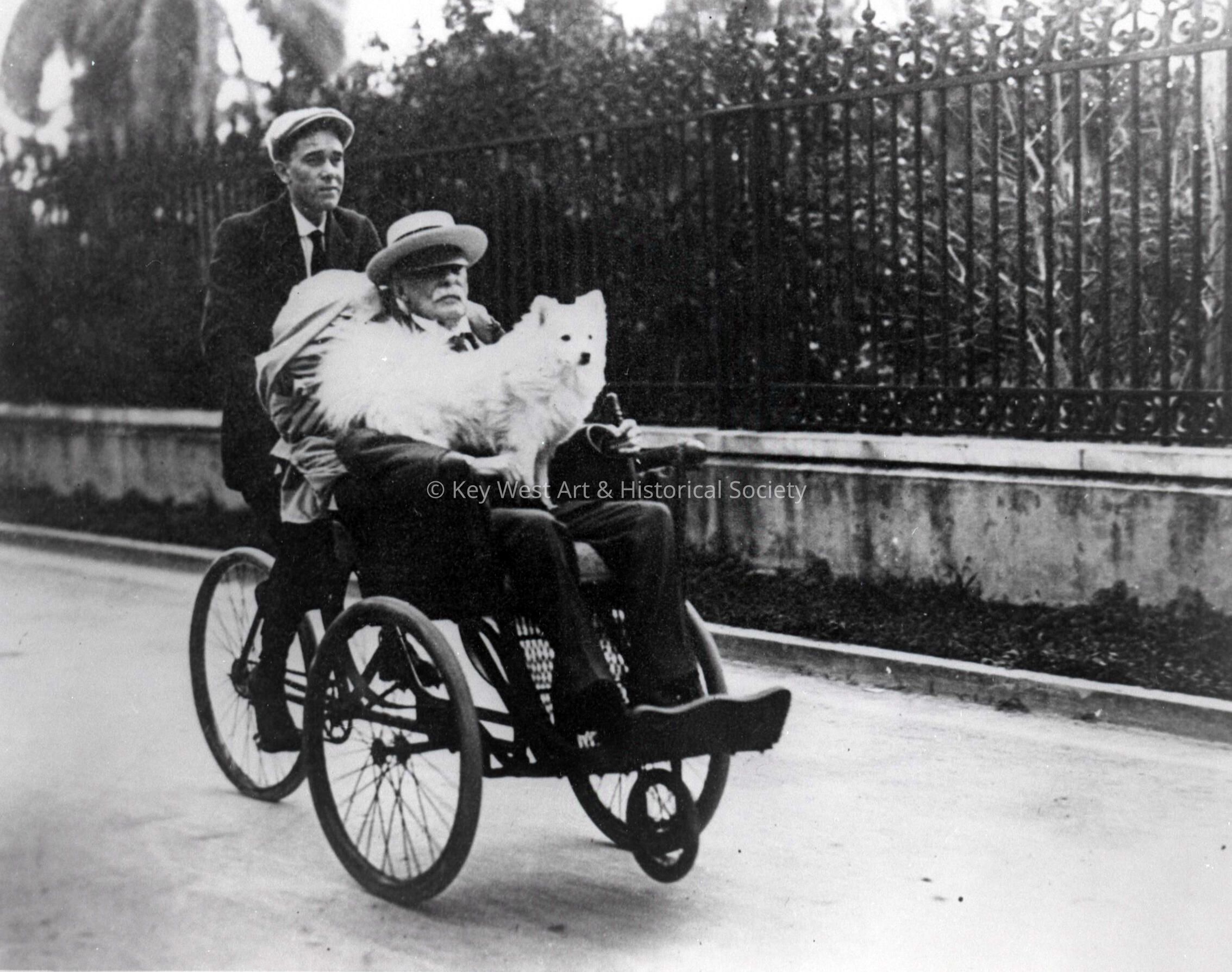 Henry M. Flagler Riding in his Bike Chair; © Key West Art & Historical Society