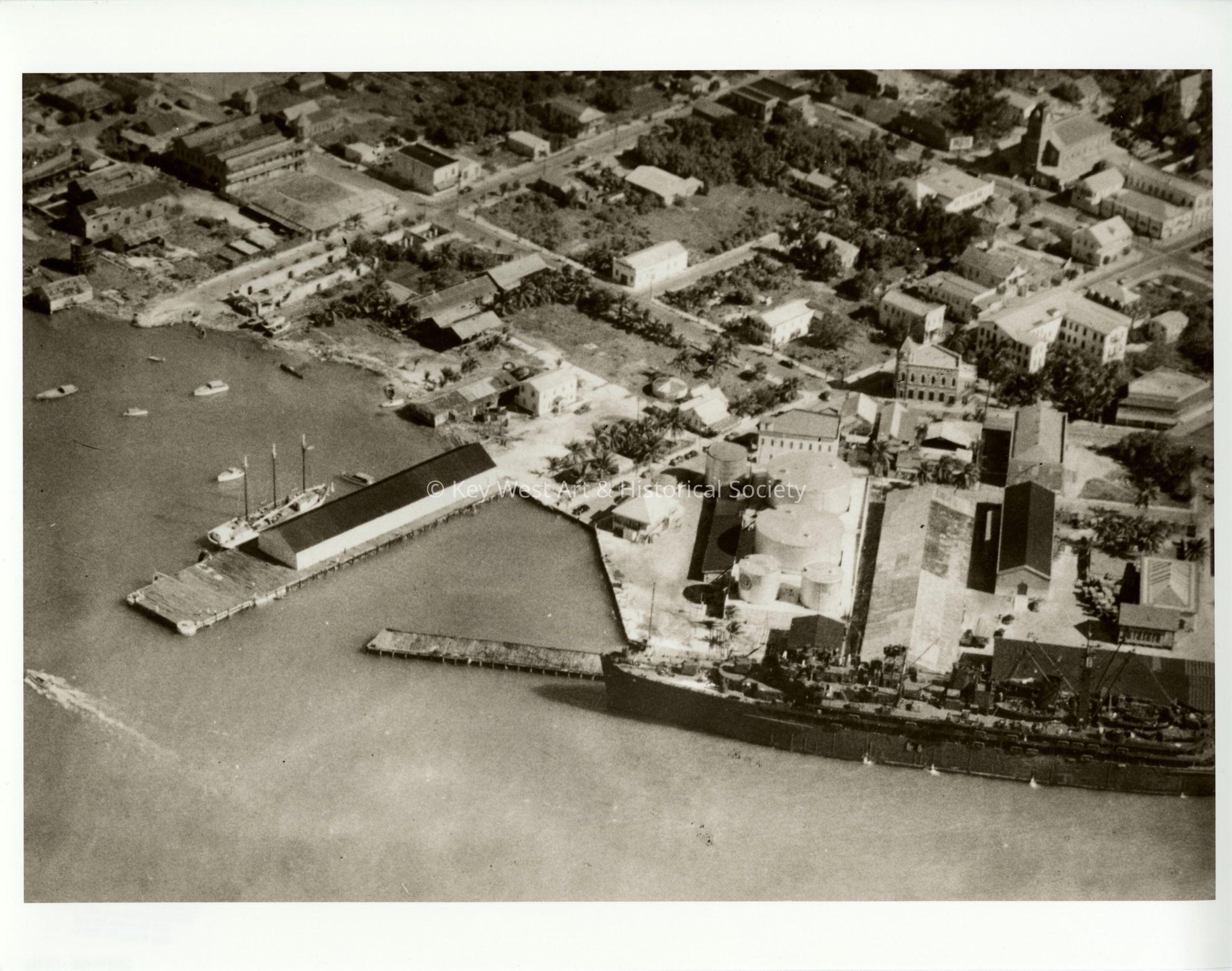 Aerial View of Duval Street; © Key West Art & Historical Society
