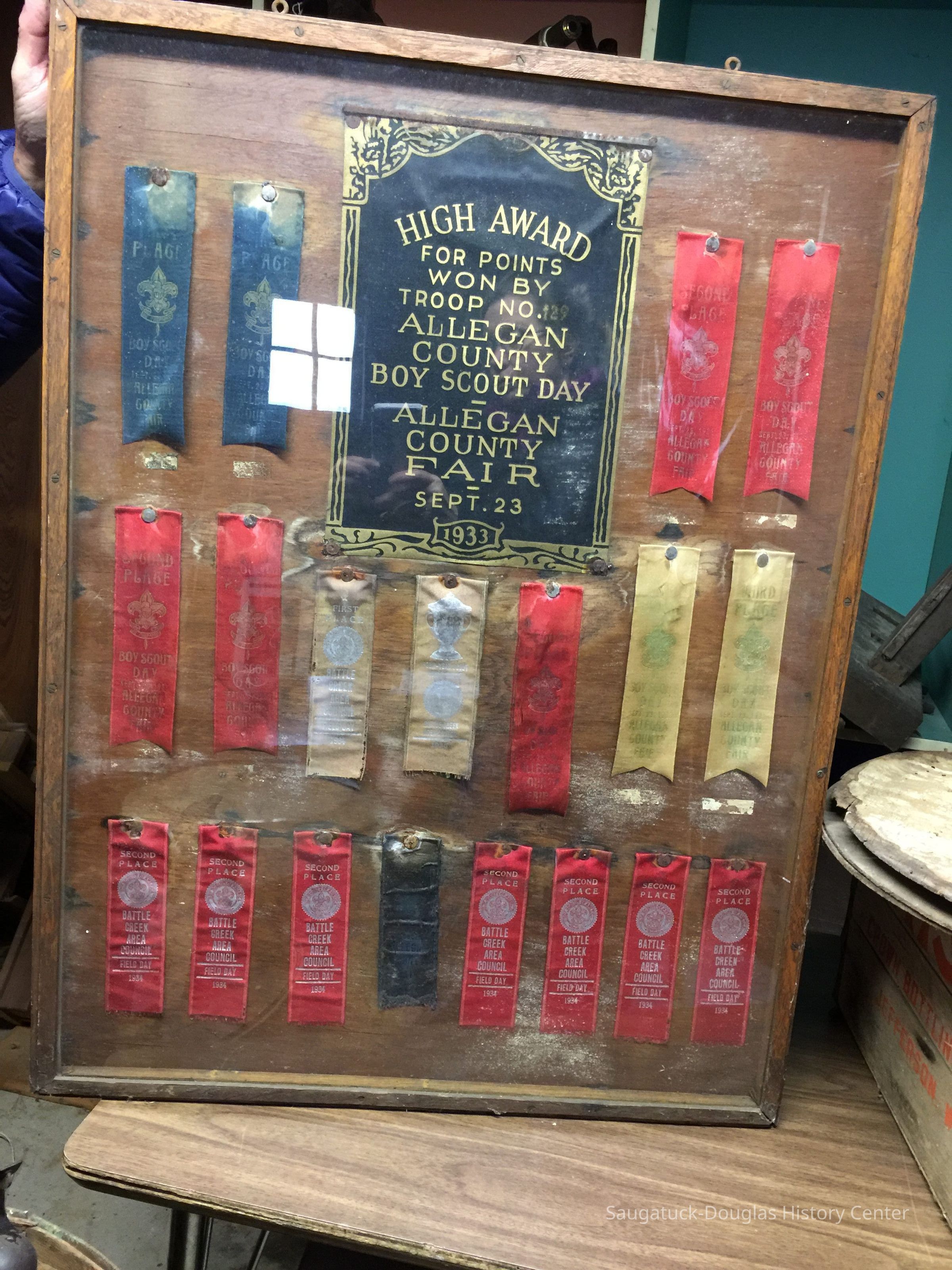 Boy Scout ribbons, framed picture number 1