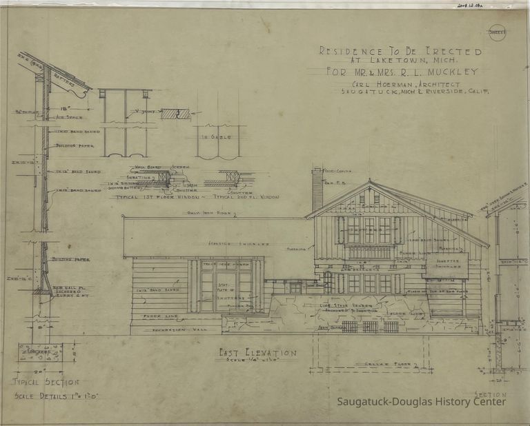          Residence To Be Erected/At Laketown, Mich./For Mr. & Mrs. R. L. Muckley (Muckley) picture number 1
   