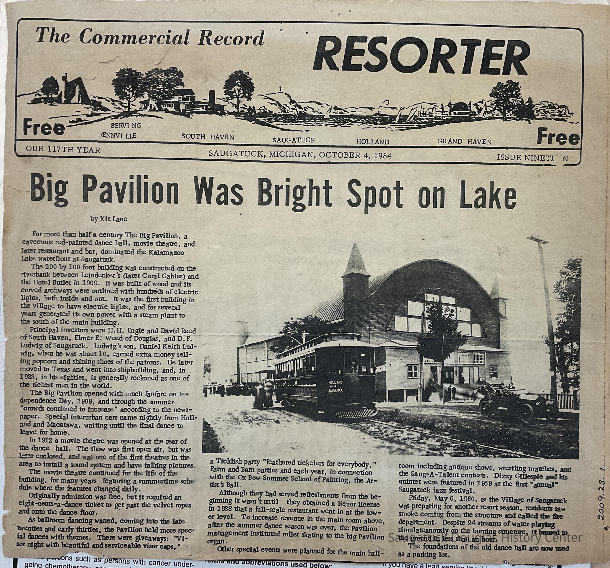 Big Pavilion Was Bright Spot on Lake picture number 1