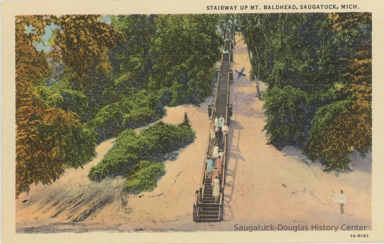          Stairway up Mt. Baldhead Postcard
   