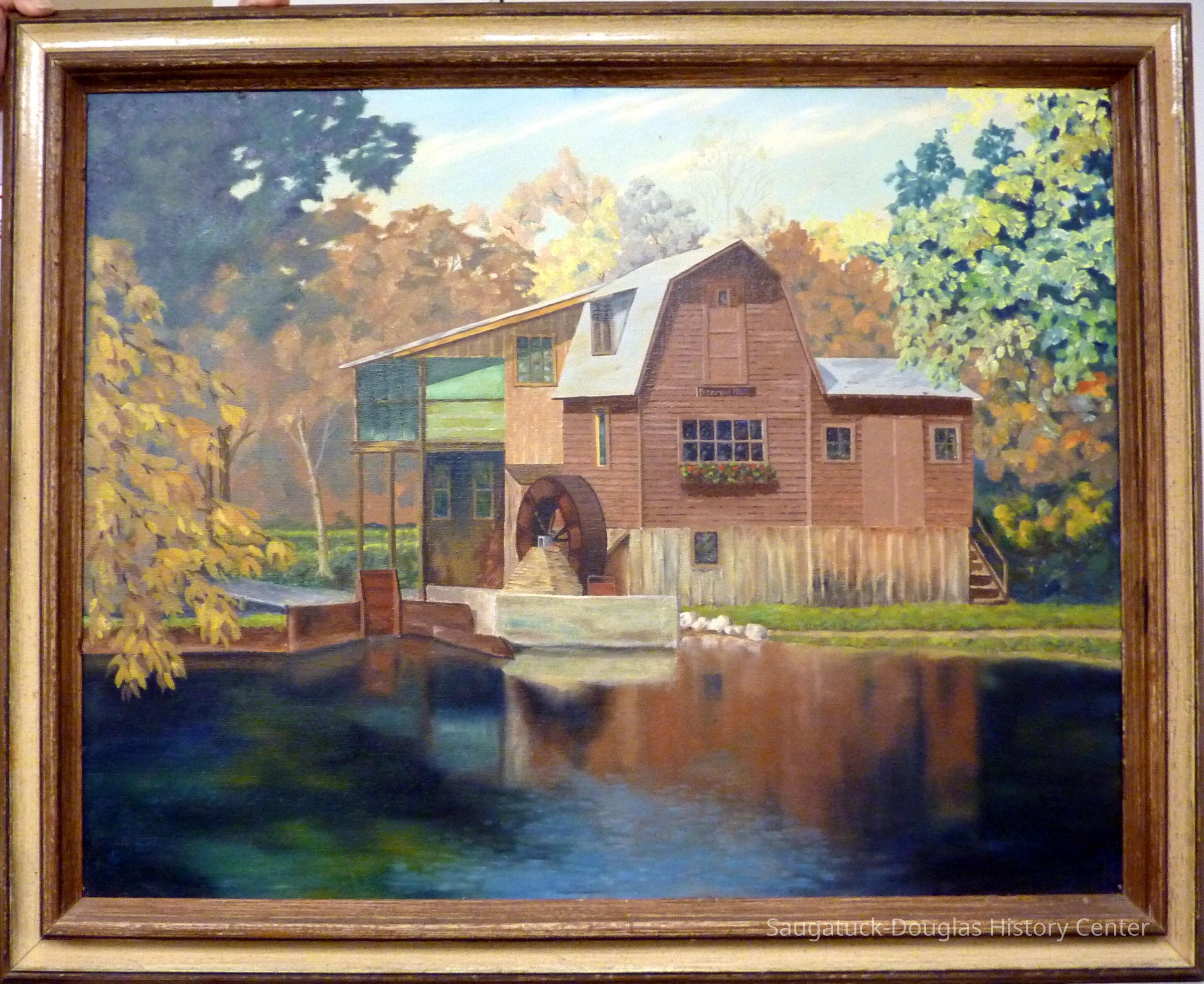Peterson Mill; Oil painting on canvas, framed